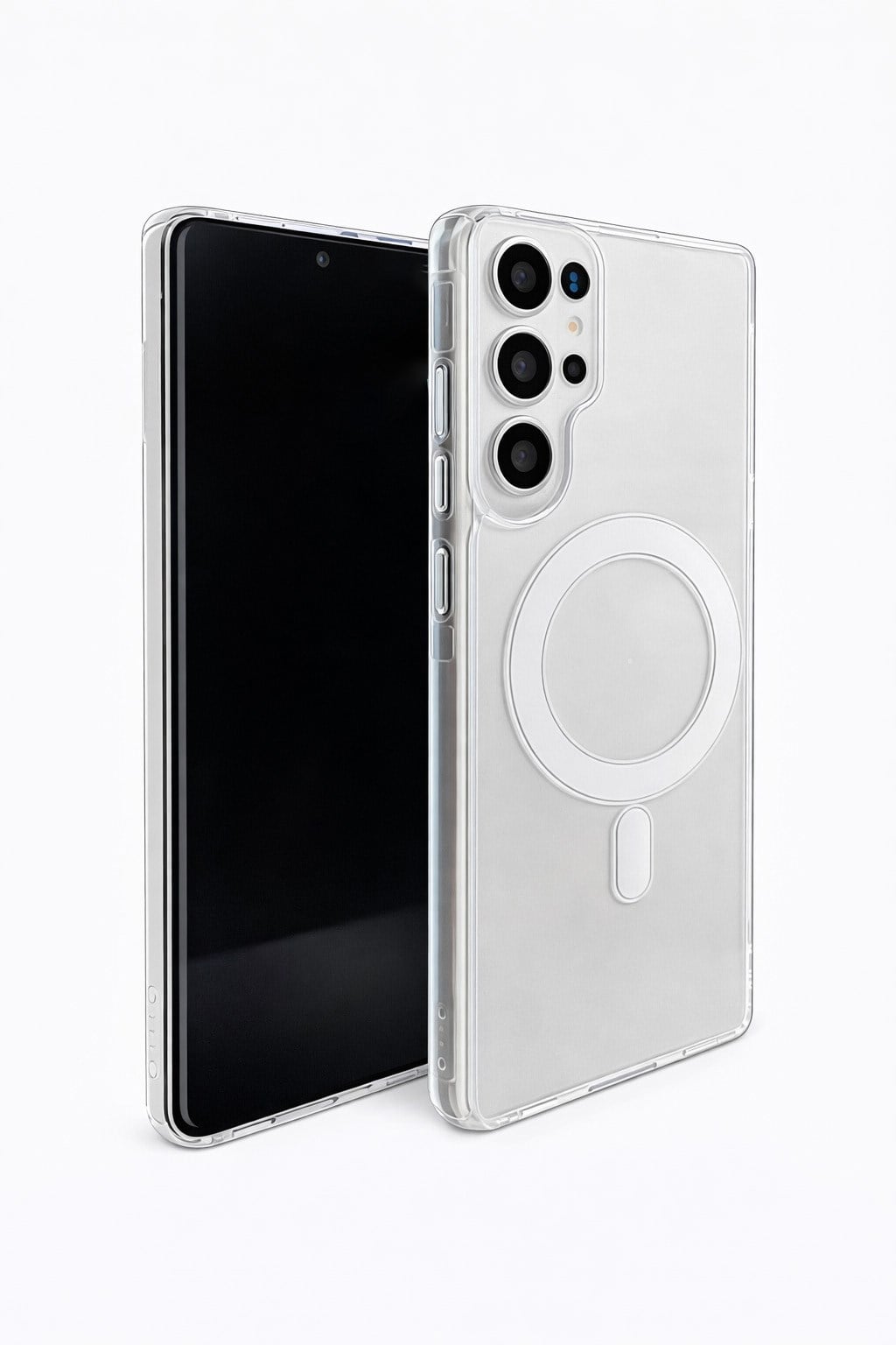 Samsung Galaxy S26 Ultra Uyumlu Kamera Korumalı Magsafe Wireless Şarj Özellikli Lüks Şeffaf Silikon Telefon Kılıfı