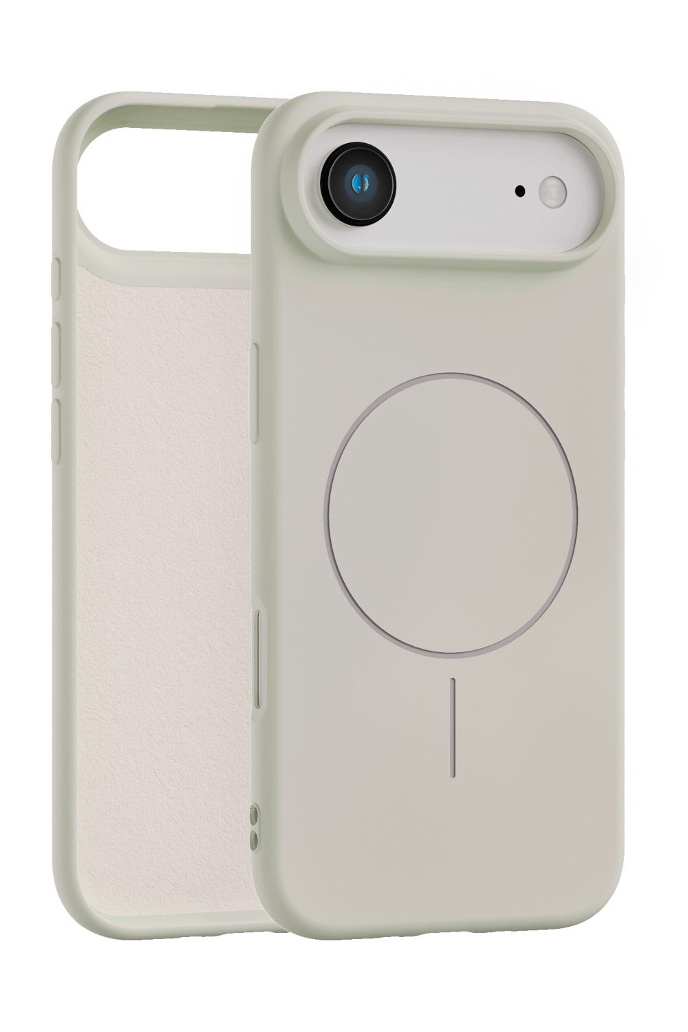 iPhone Air Uyumlu İçi Kadife Magsafe Wireless Şarz Özellikli Taş Renkli Telefon Kılıfı