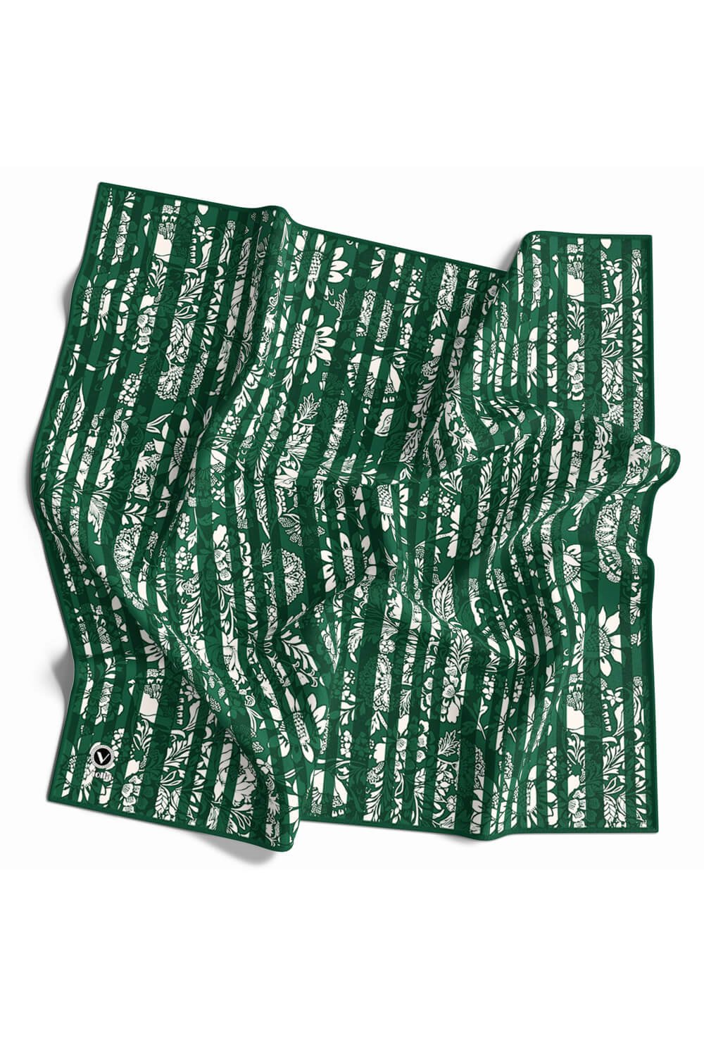 Twill Batik Şal Desenli Petrol Yeşili Renkli 90x90 Eşarp (İpek İçermez) Kenar Dikiş Şekli El Dikişli