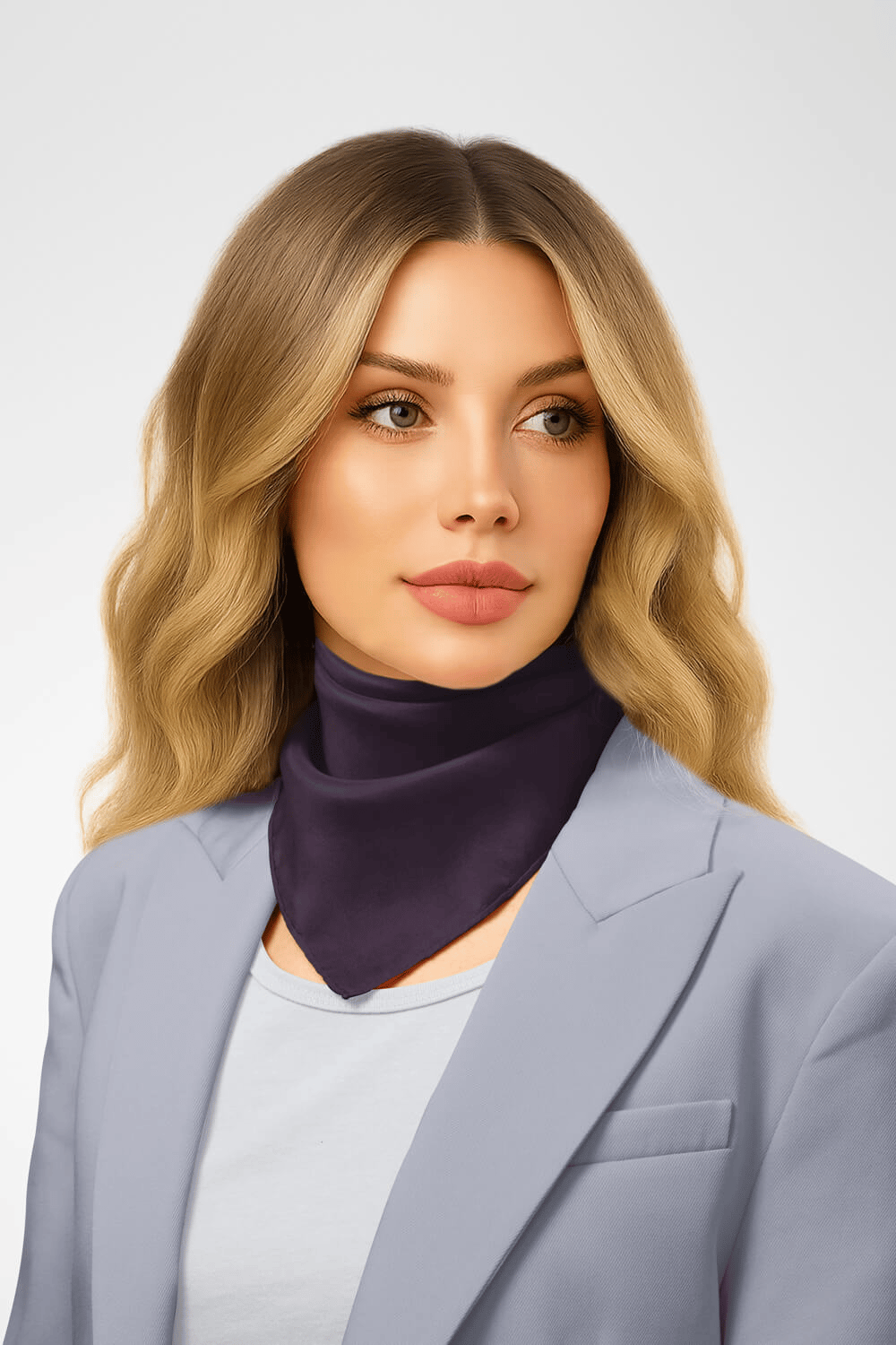 Şifon Leylak Bandana