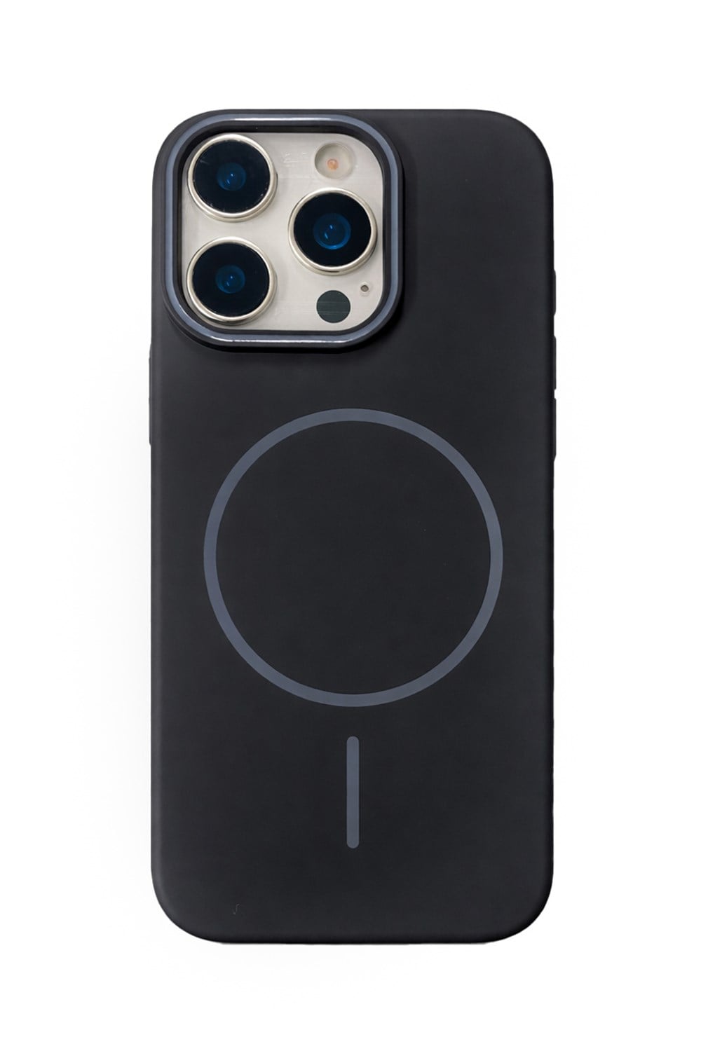 iPhone 15 Pro Uyumlu Kamera Çıkıntılı Magsafe Wireless Şarj Özellikli Sert Sararmaz Silikon Kılıf