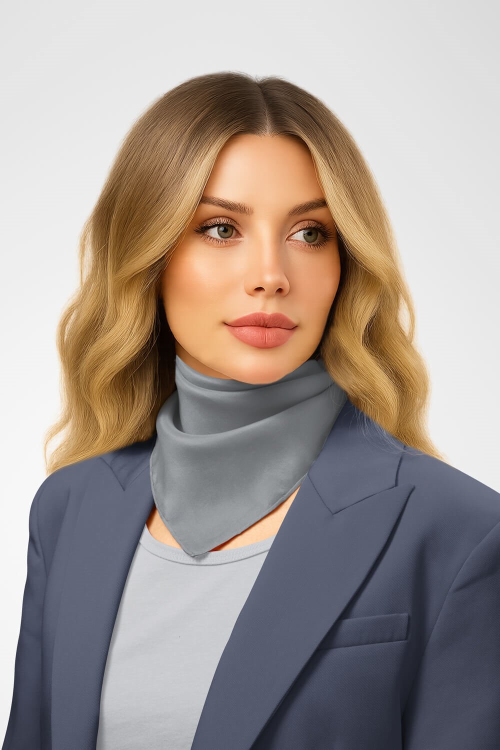 Şifon Gri Bandana