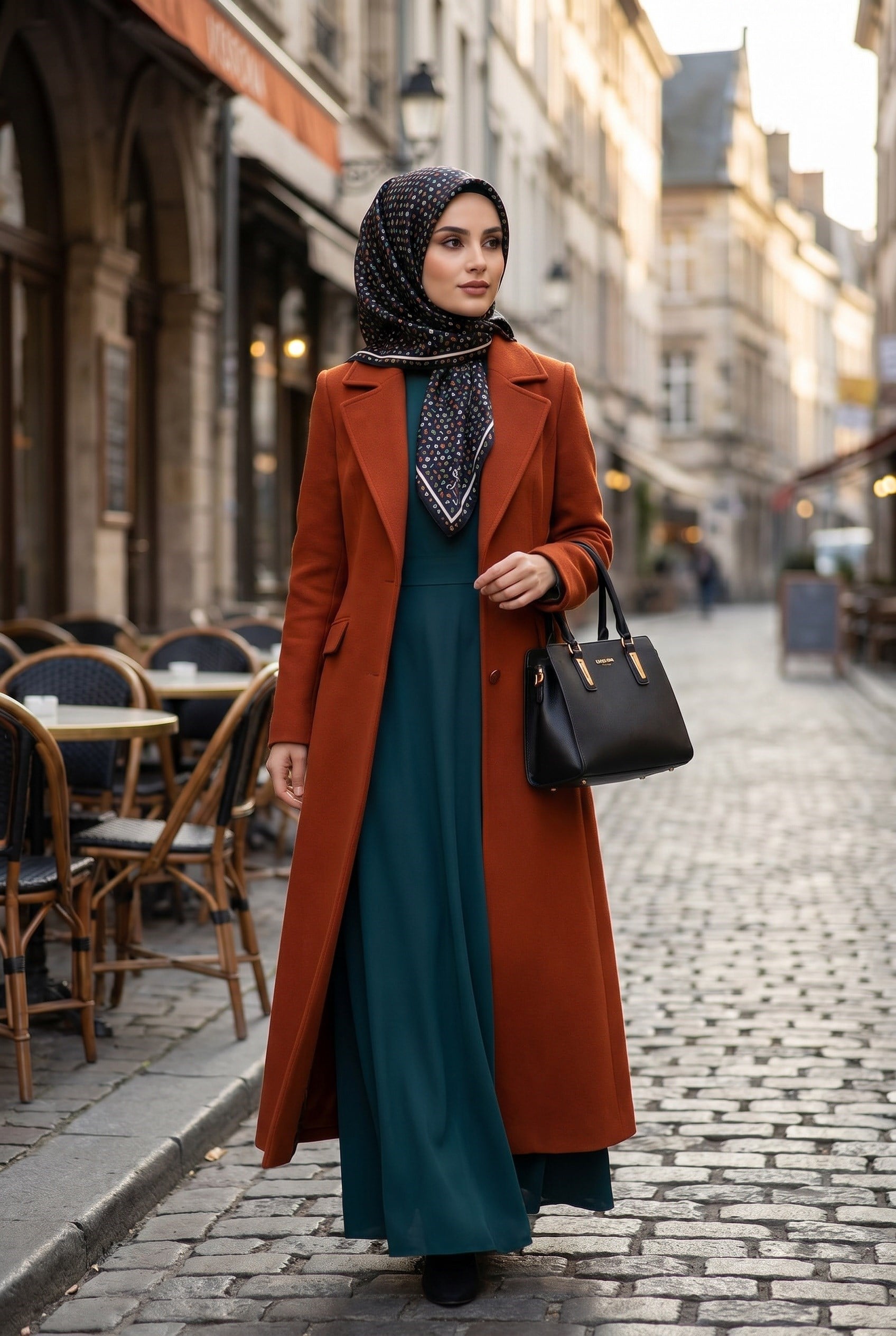 %100 Twill İpek Çıtır Desenli Siyah Renkli 90x90 Eşarp Dikim Şekli : El Dikişi