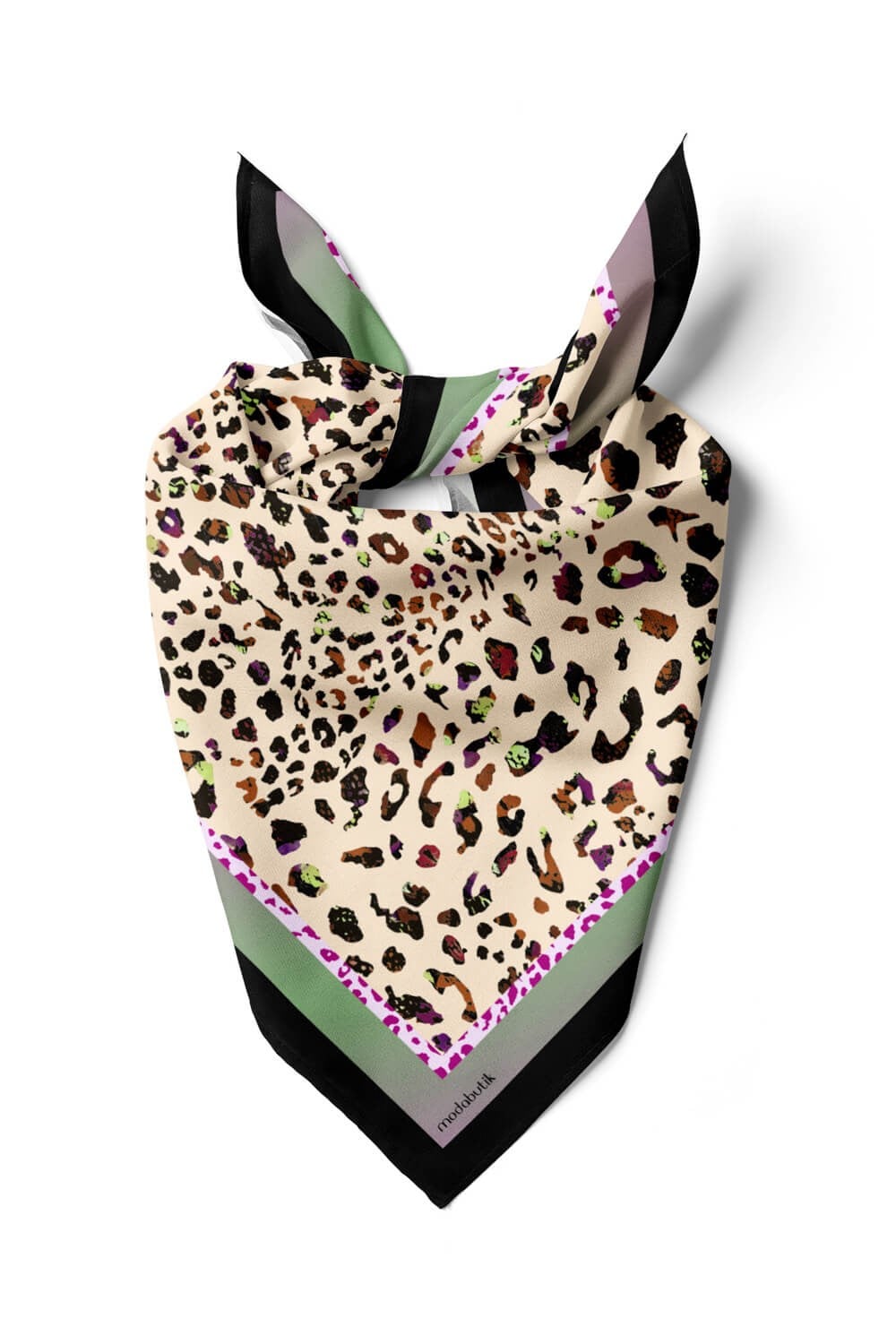 Kadın Krem Doğa Desenli 50x50 Bandana HYL DG01421-22