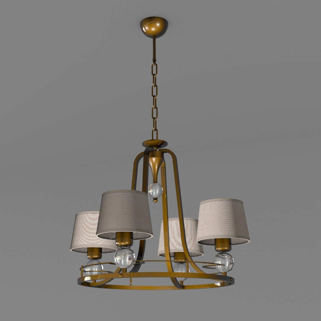 Avonni, 3D-1597-4ES Eskitme Şapkalı Avize