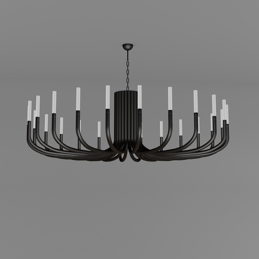 Avonni, 3D-2507-37 Siyah Ahtapot Model Şık Avize