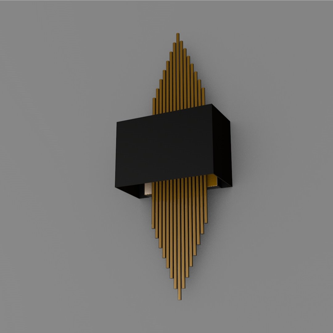 Avonni, 3D-62175-01 Gold Detaylı Dekoratif Aplik
