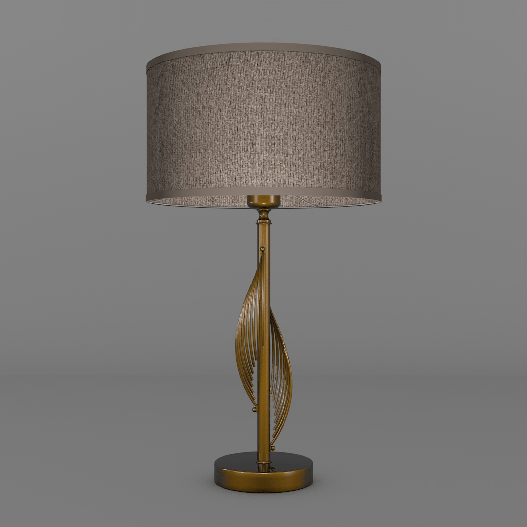 Avonni, 3D-9133-1E Kumaş Şapkalı Modern Masa Lambası