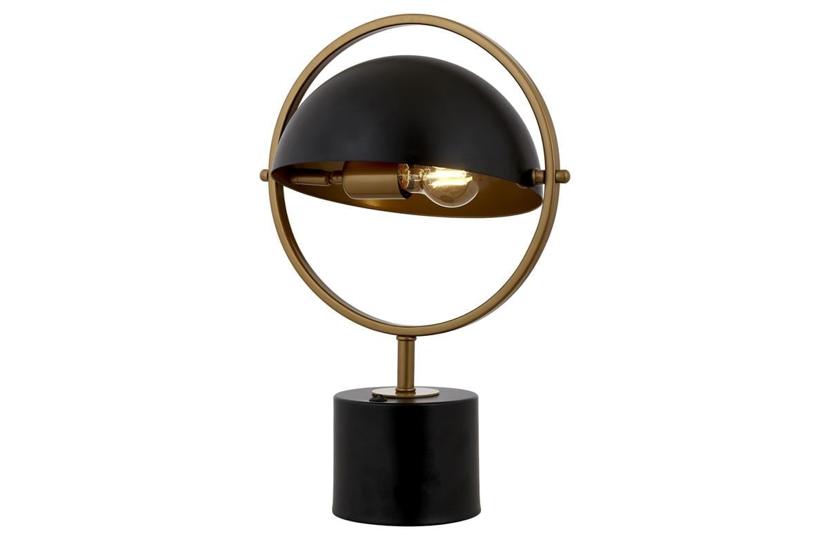 Siyah/Eskitme Boyalı Masa Lambası AVONNI ML-9132-1BSY