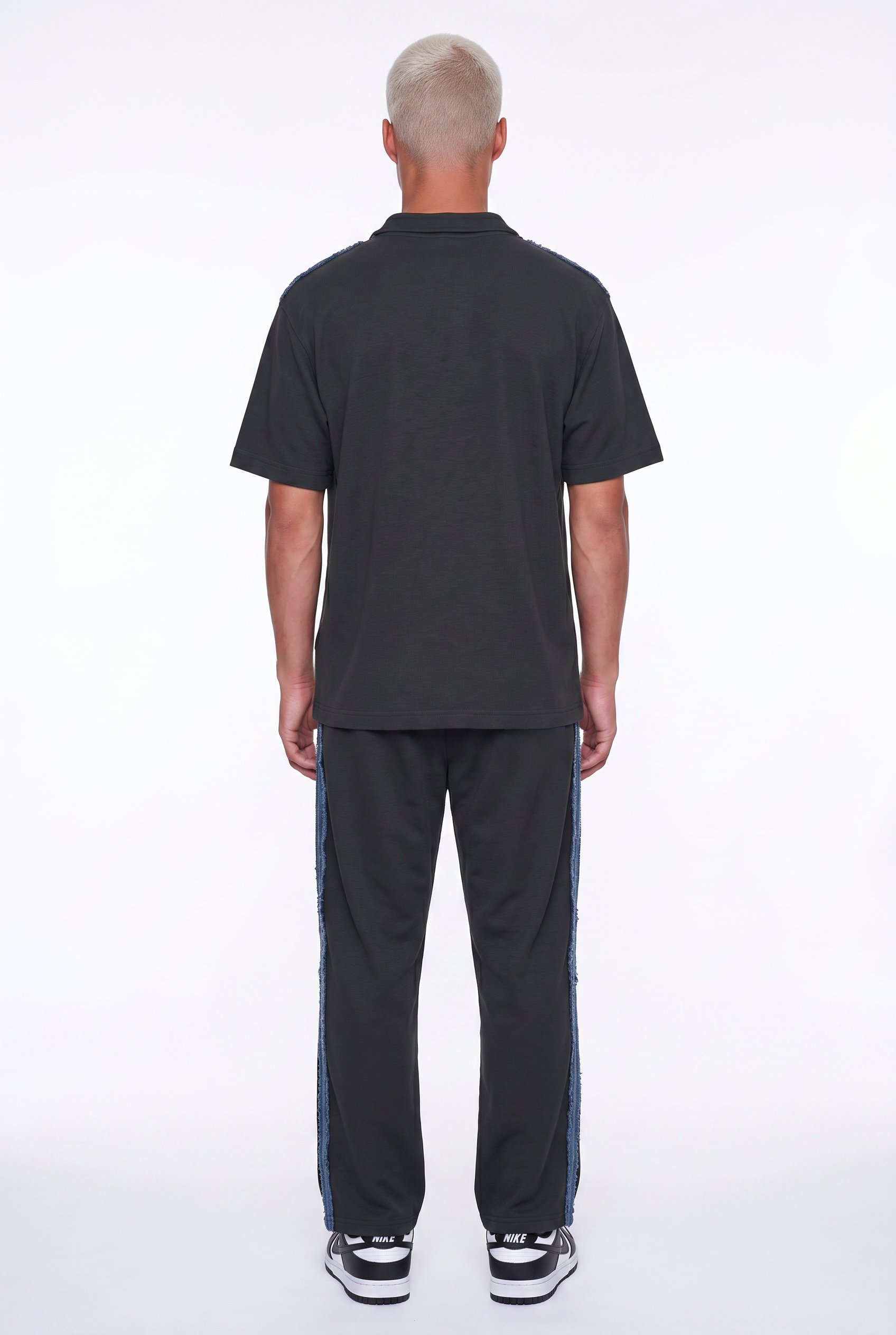 Erkek 242 Şerit Detaylı Regular Fit Eşofman Takımı Siyah
