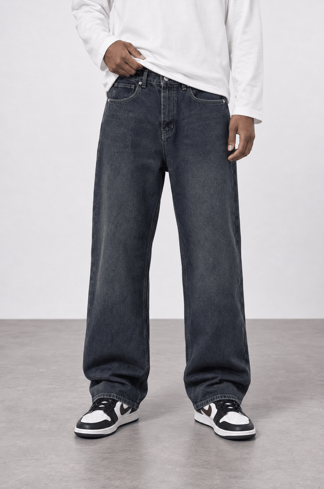 Erkek Baggy Jean Tint Mavi