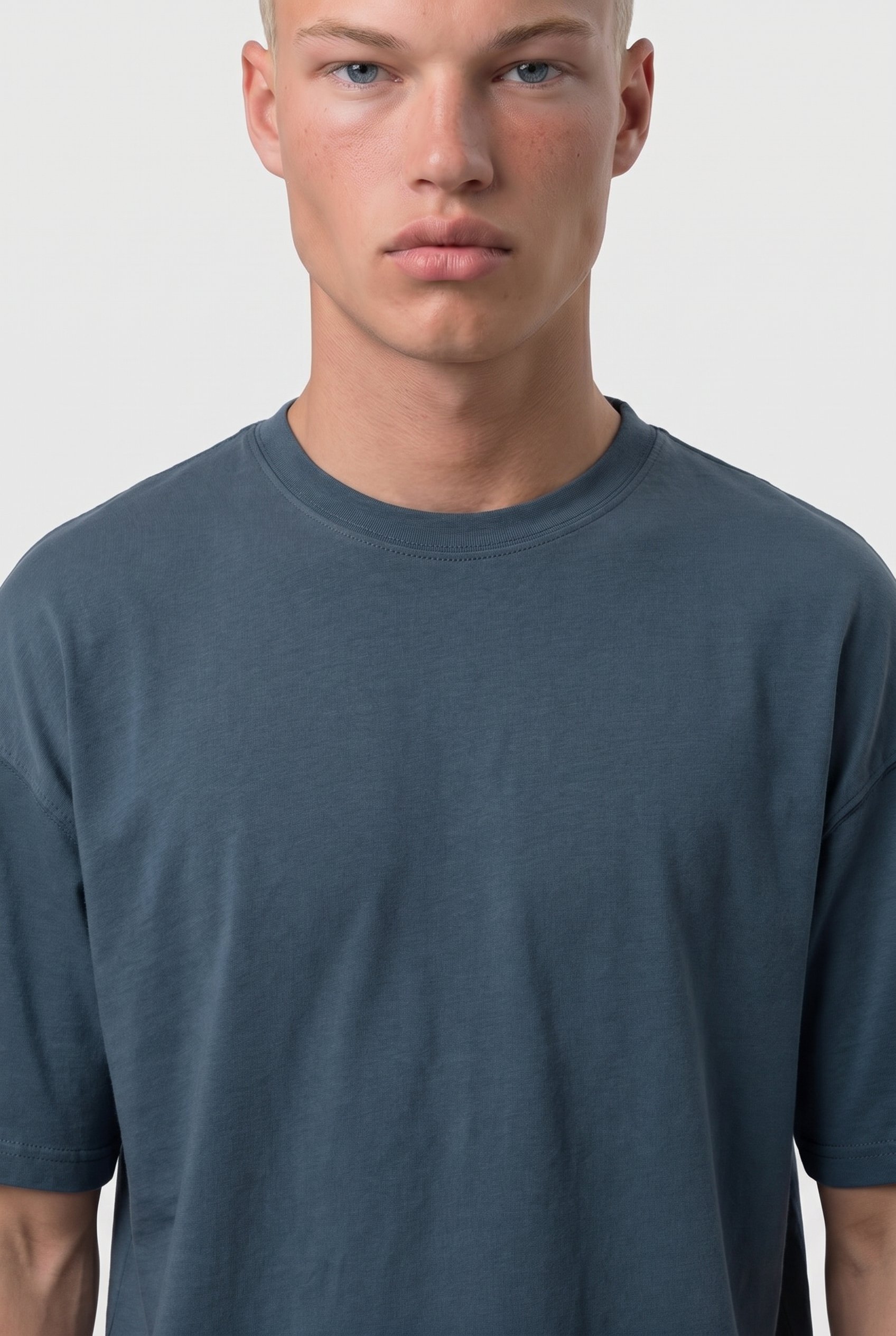 Erkek Basic Oversize T-Shirt Petrol