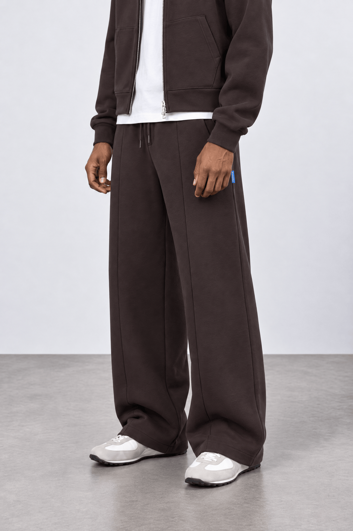 Erkek Basic Panda Baggy Eşofman Altı Kahve