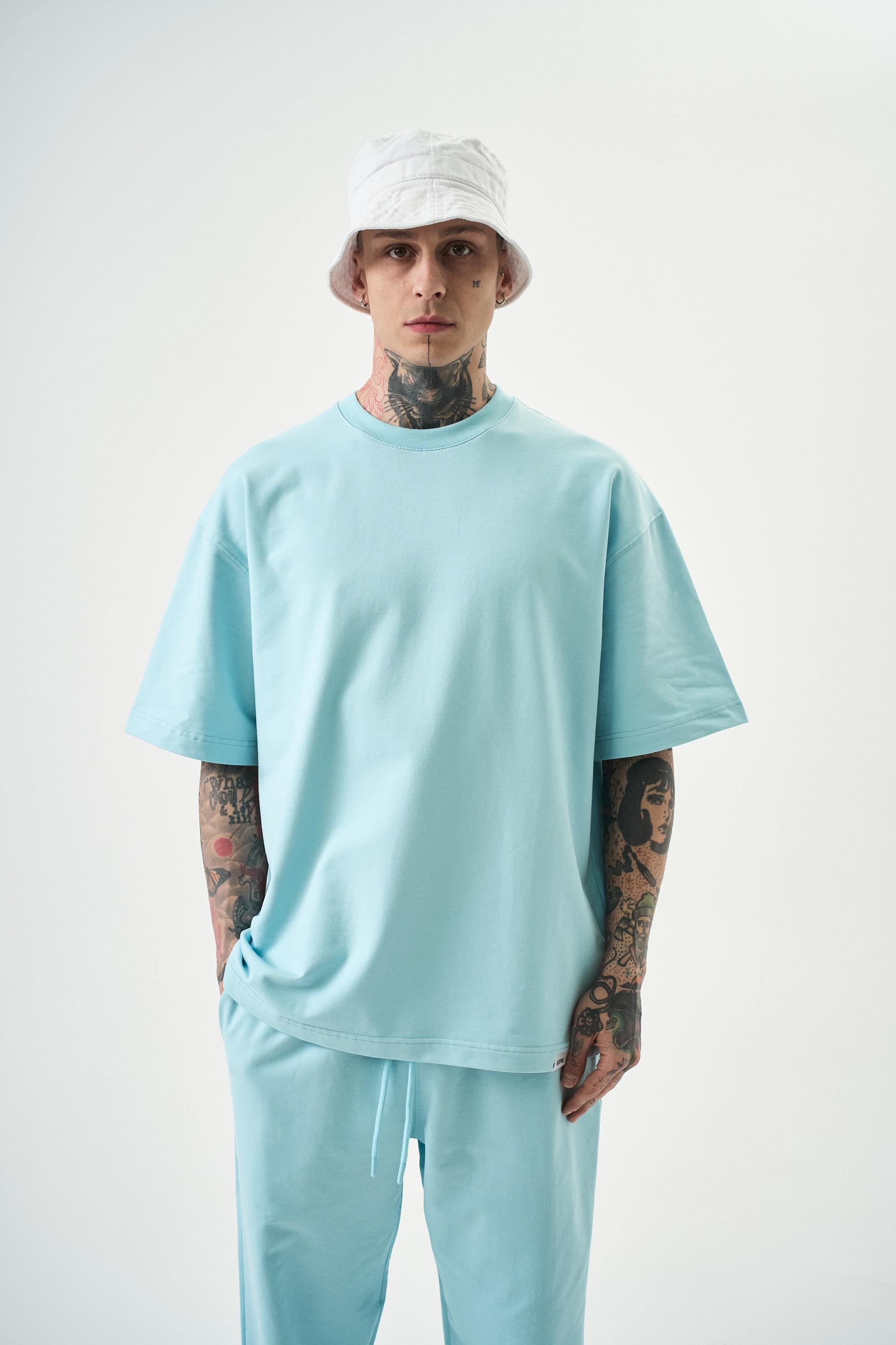 Erkek Basic T-Shirt Bebe Mavi