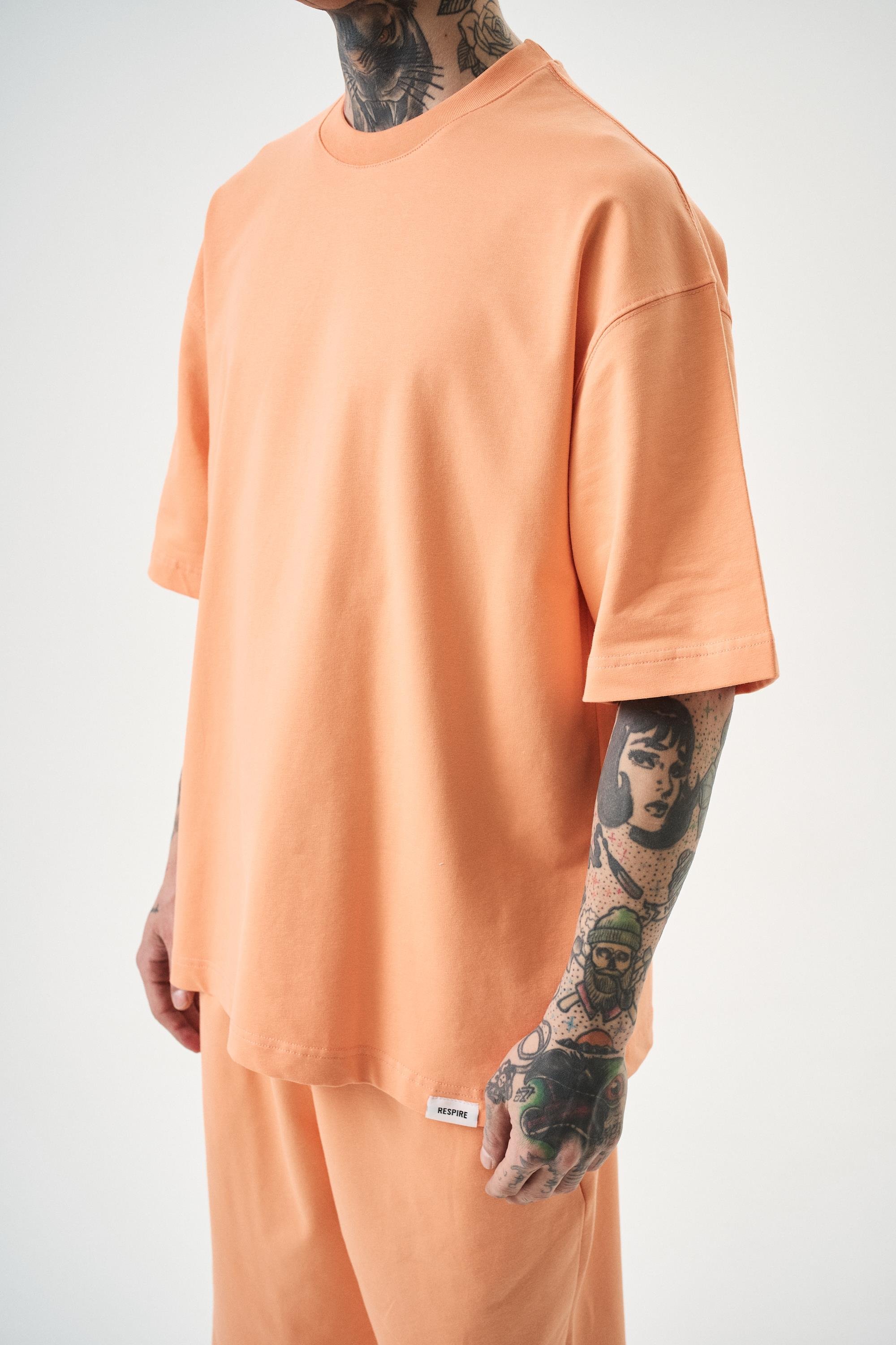 Erkek Basic T-Shirt Şeftali