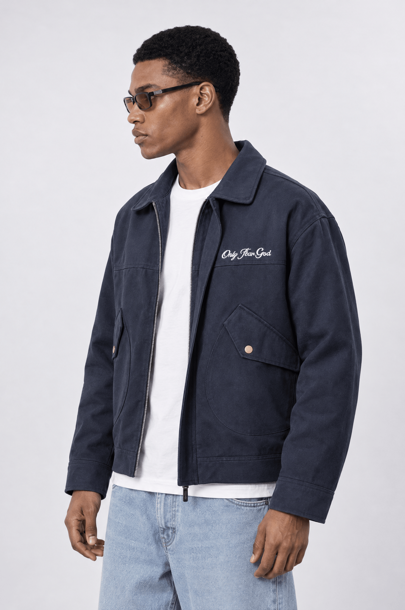 Erkek Da Vinci Astar Detaylı Oversize Ceket Lacivert