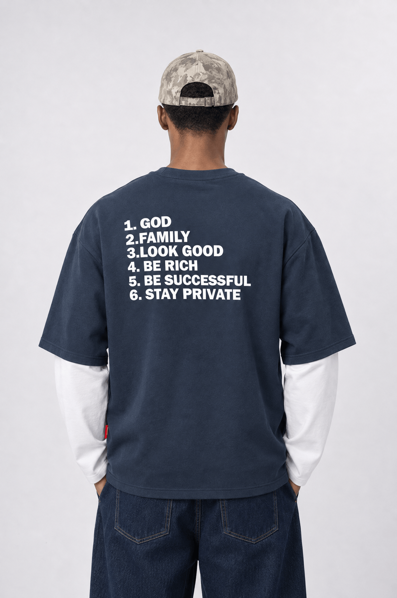 Erkek Double Sleeve Oversize Sweatshirt Petrol