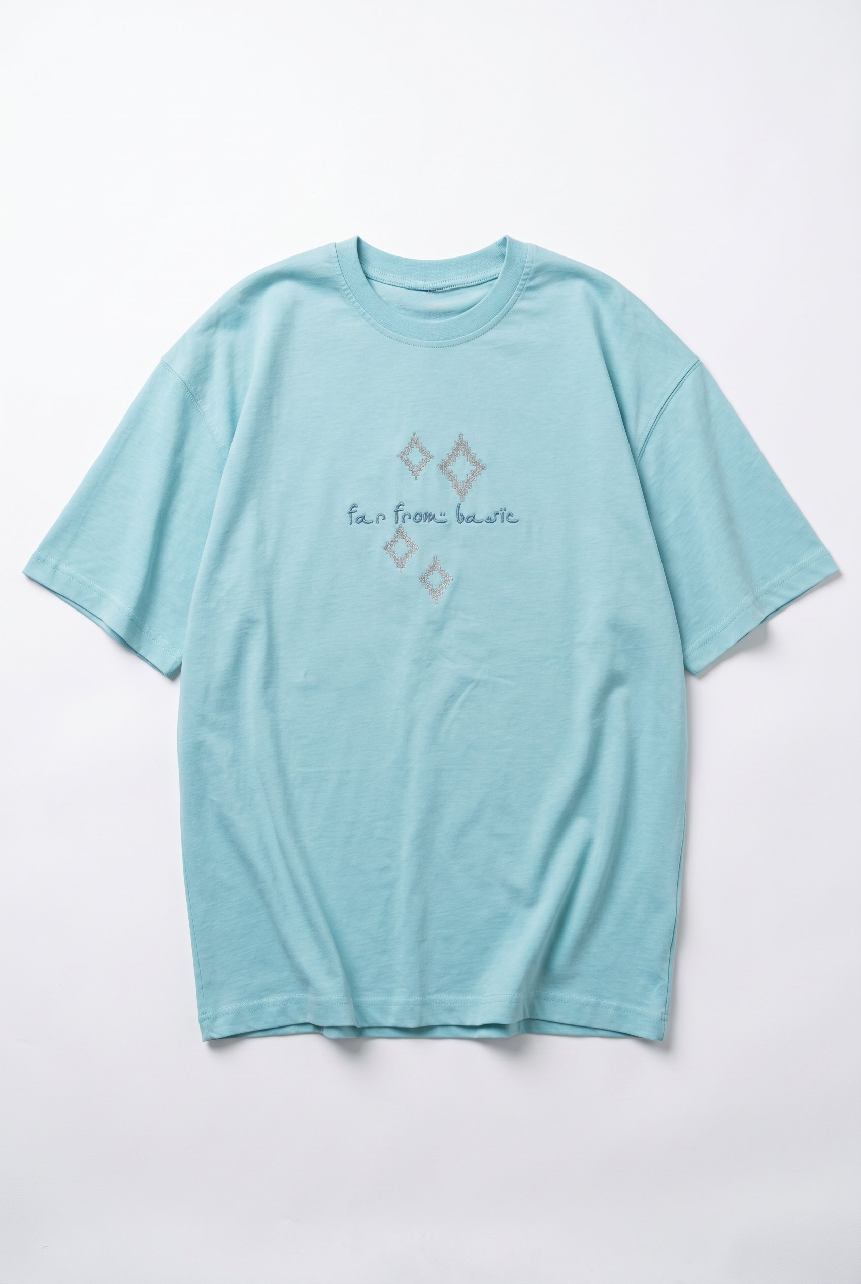 Erkek FFB Nakış Detaylı Oversize T-Shirt Bebe Mavi