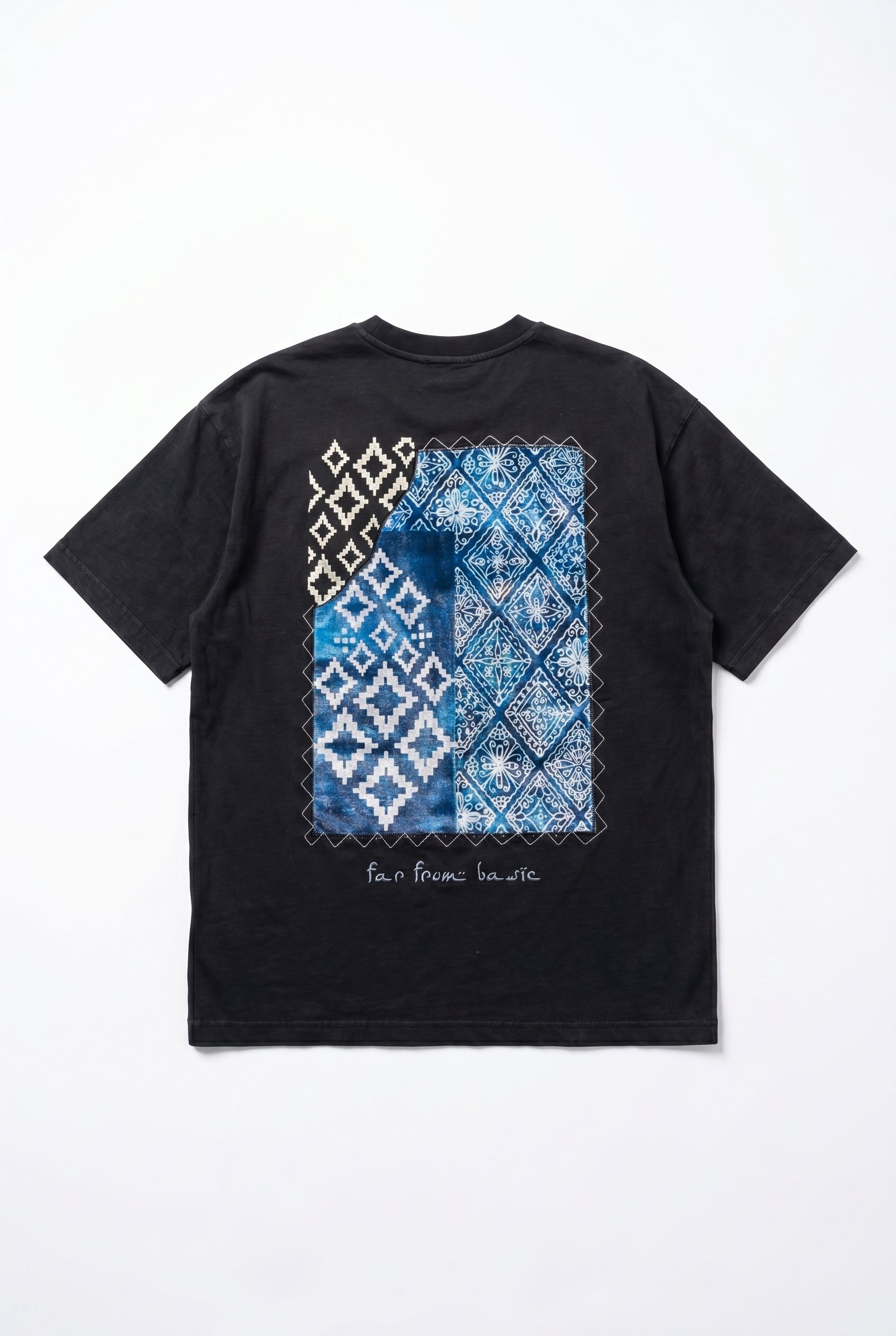 Erkek FFB Nakış Detaylı Oversize T-Shirt Siyah