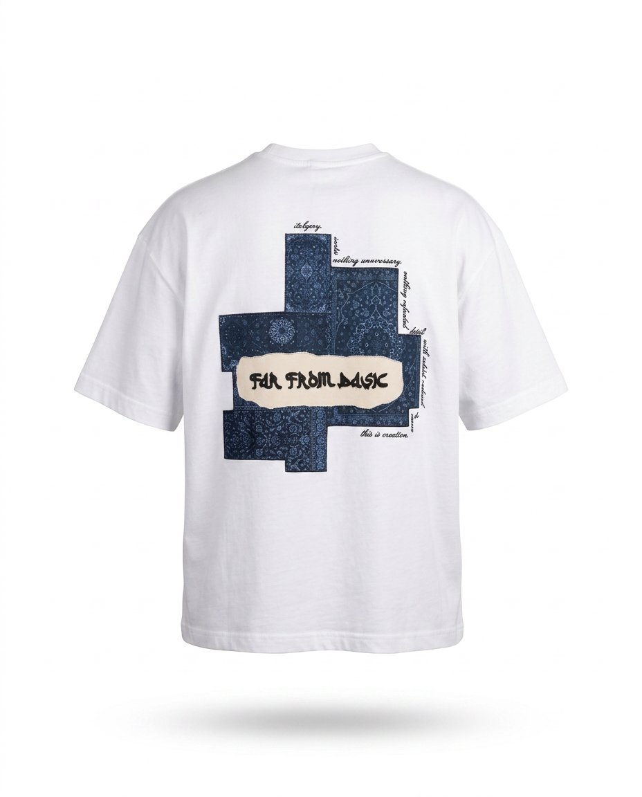 Erkek FFB Patch Oversize T-Shirt Ekru