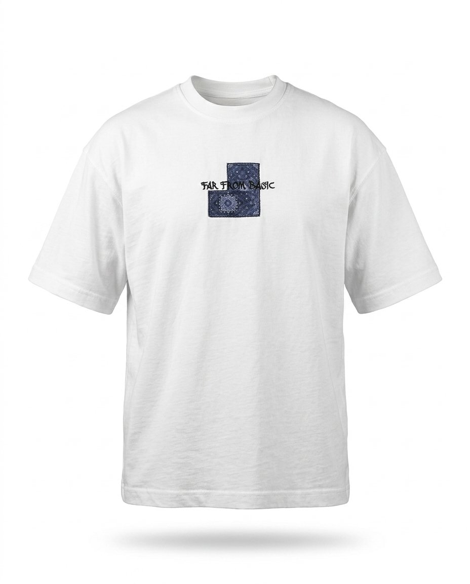 Erkek FFB Patch Oversize T-Shirt Ekru