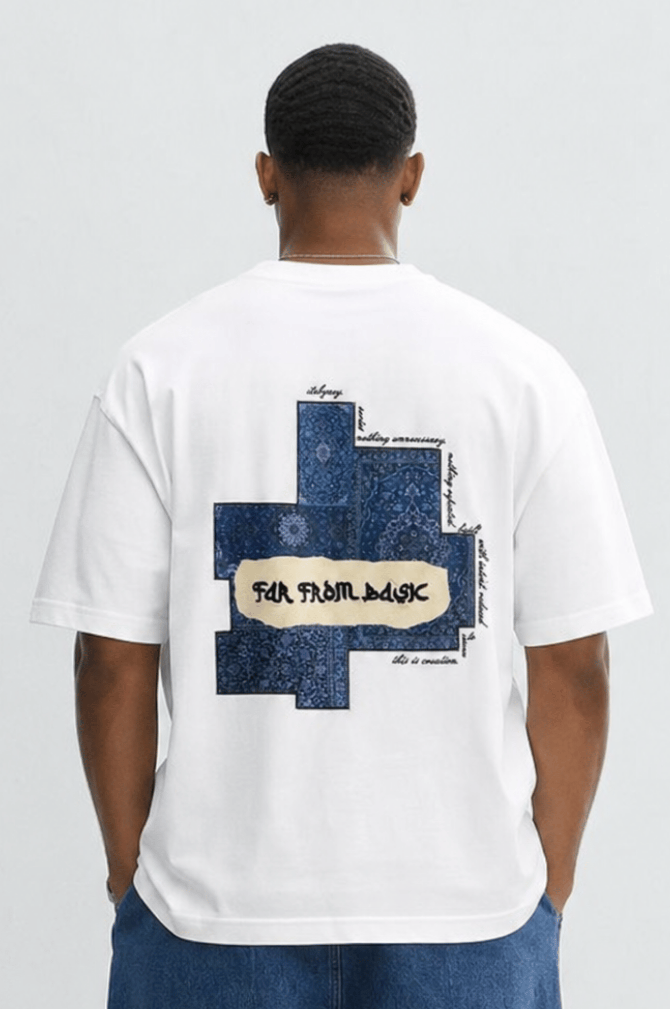 Erkek FFB Patch Oversize T-Shirt Ekru