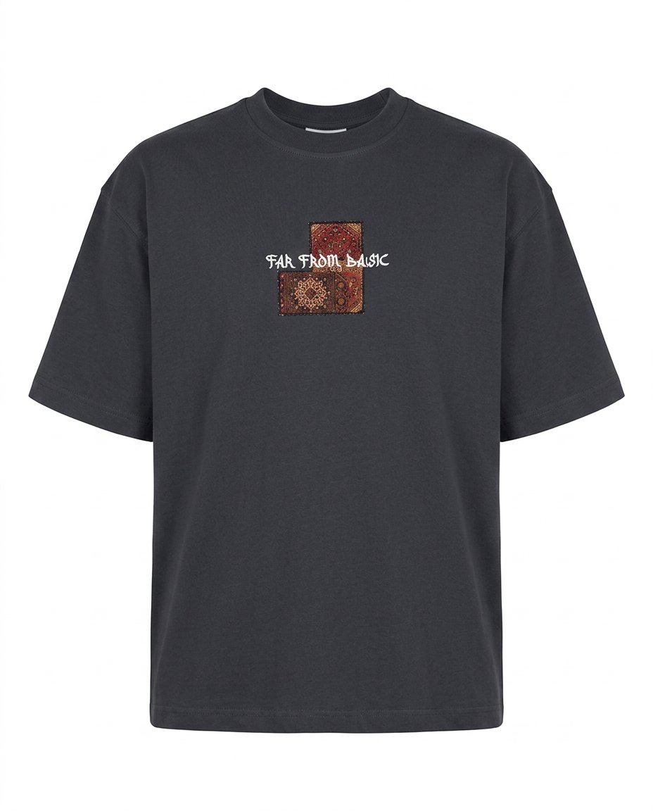 Erkek FFB Patch Oversize T-Shirt Füme