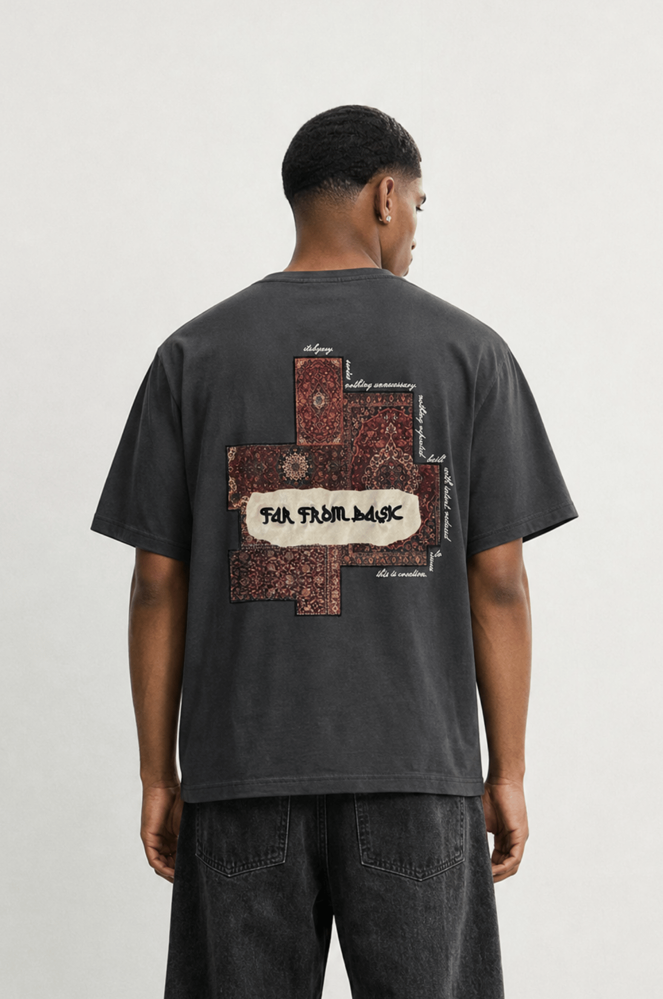 Erkek FFB Patch Oversize T-Shirt Füme