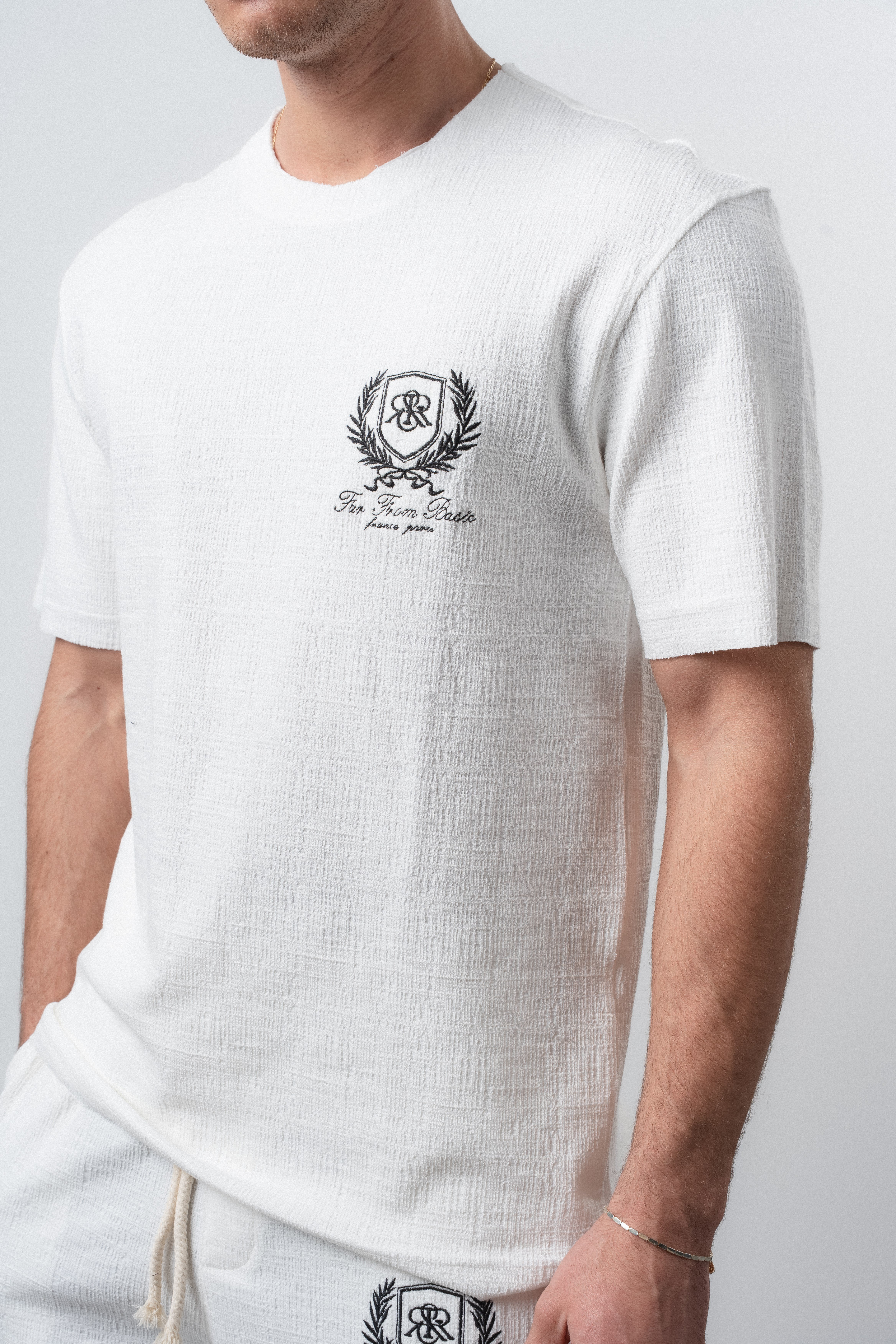 Erkek FFB Pis Dikişli T-Shirt Ekru