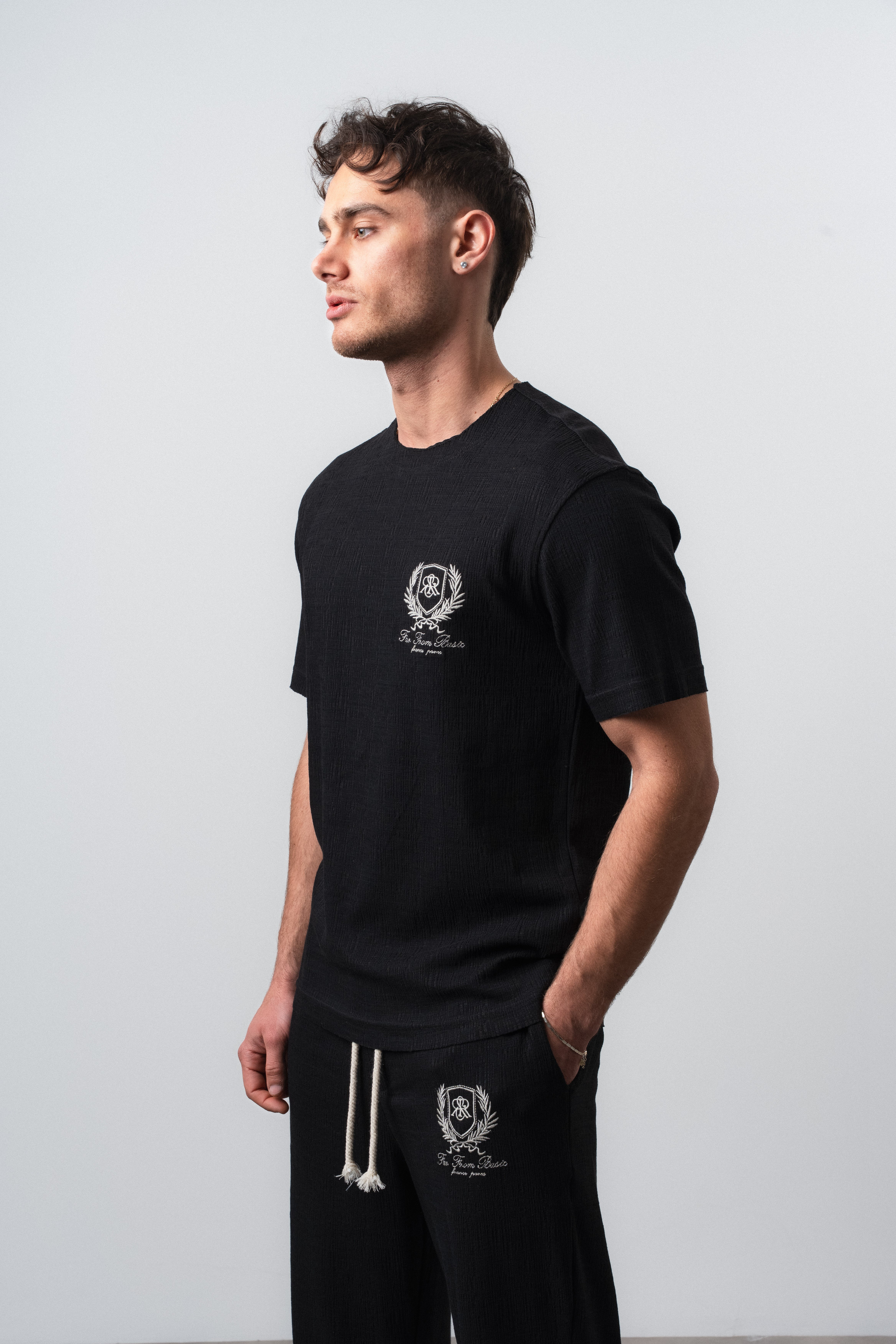 Erkek FFB Pis Dikişli T-Shirt Siyah