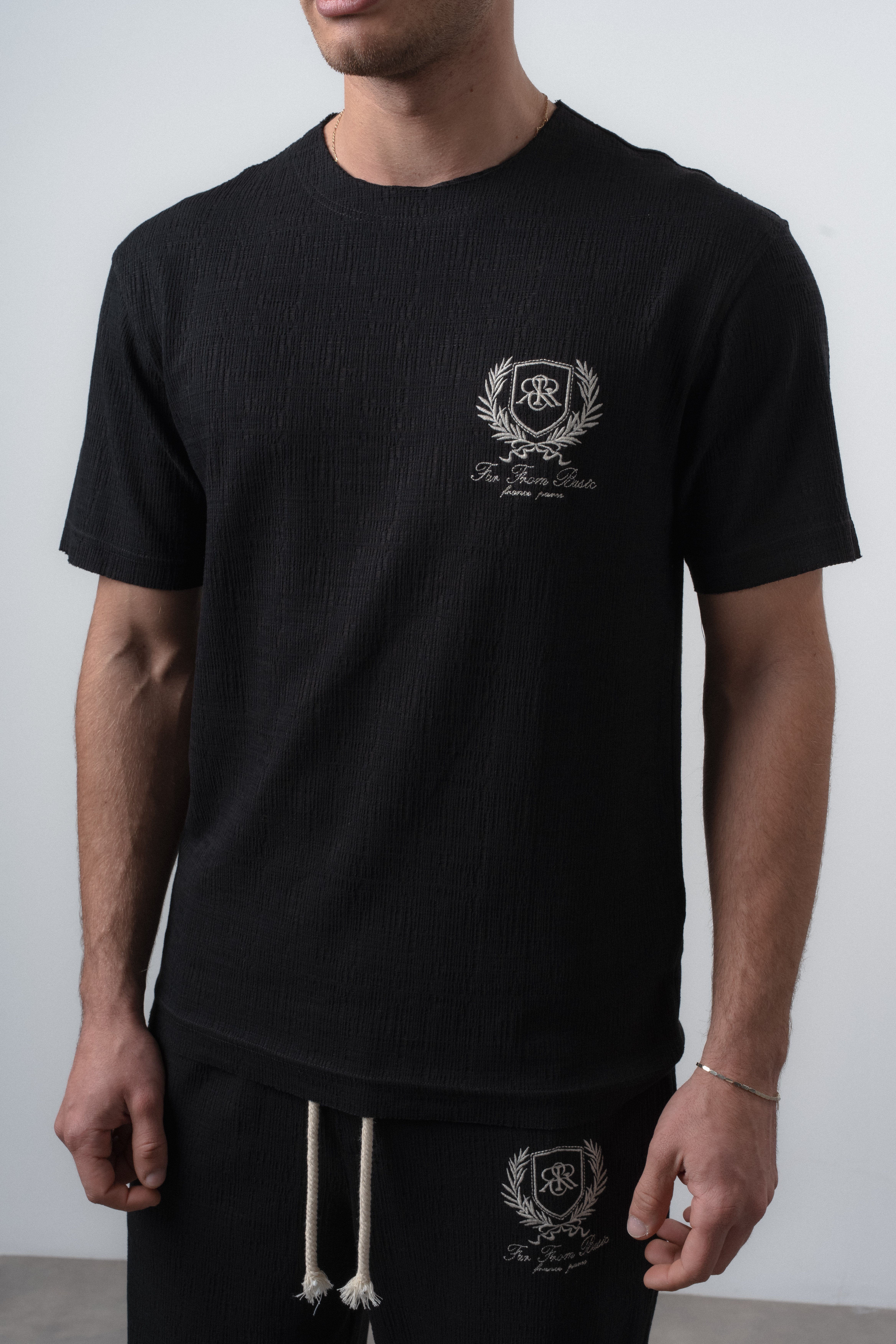 Erkek FFB Pis Dikişli T-Shirt Siyah