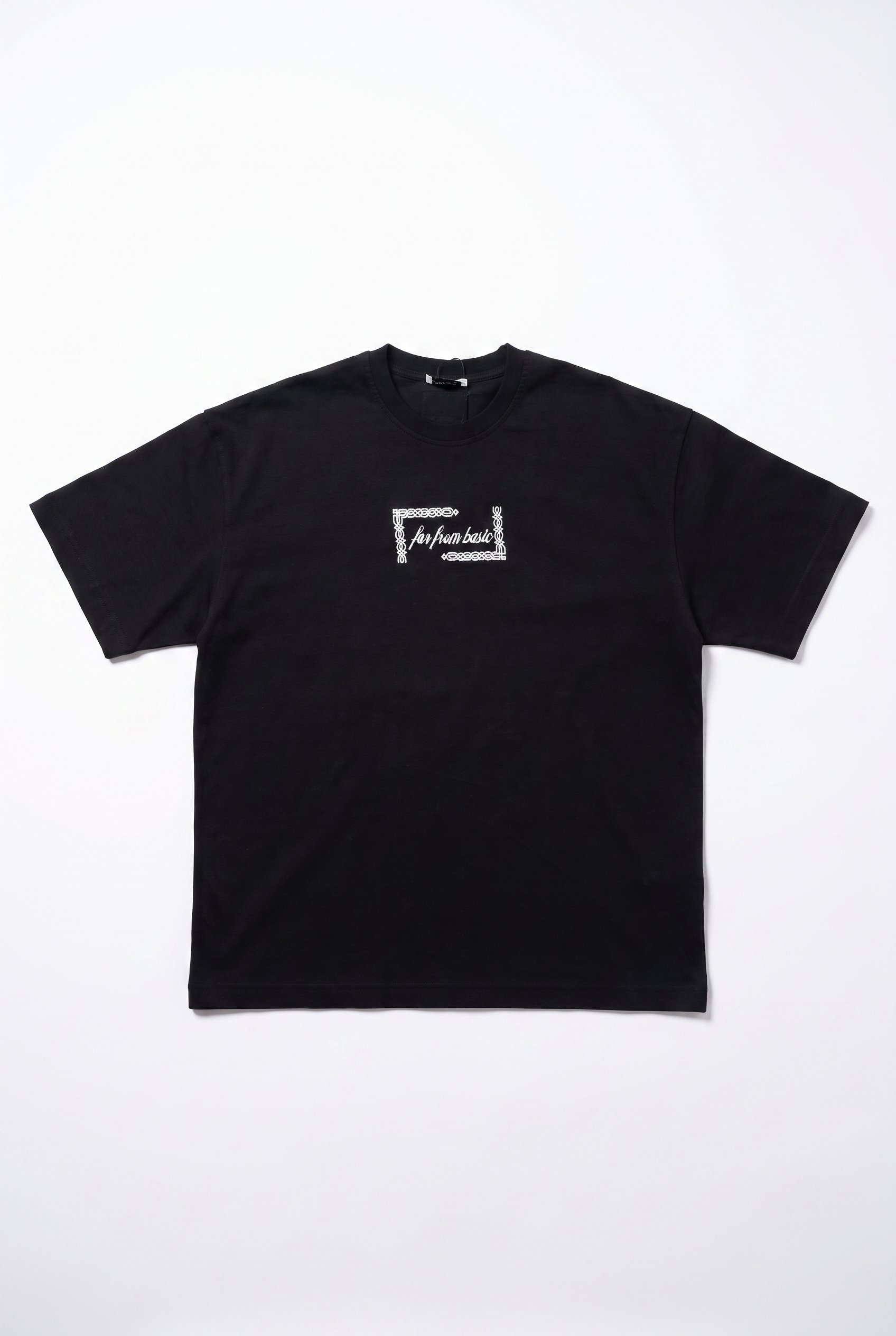 Erkek FFB Vintage Nakışlı Oversize T-Shirt Siyah