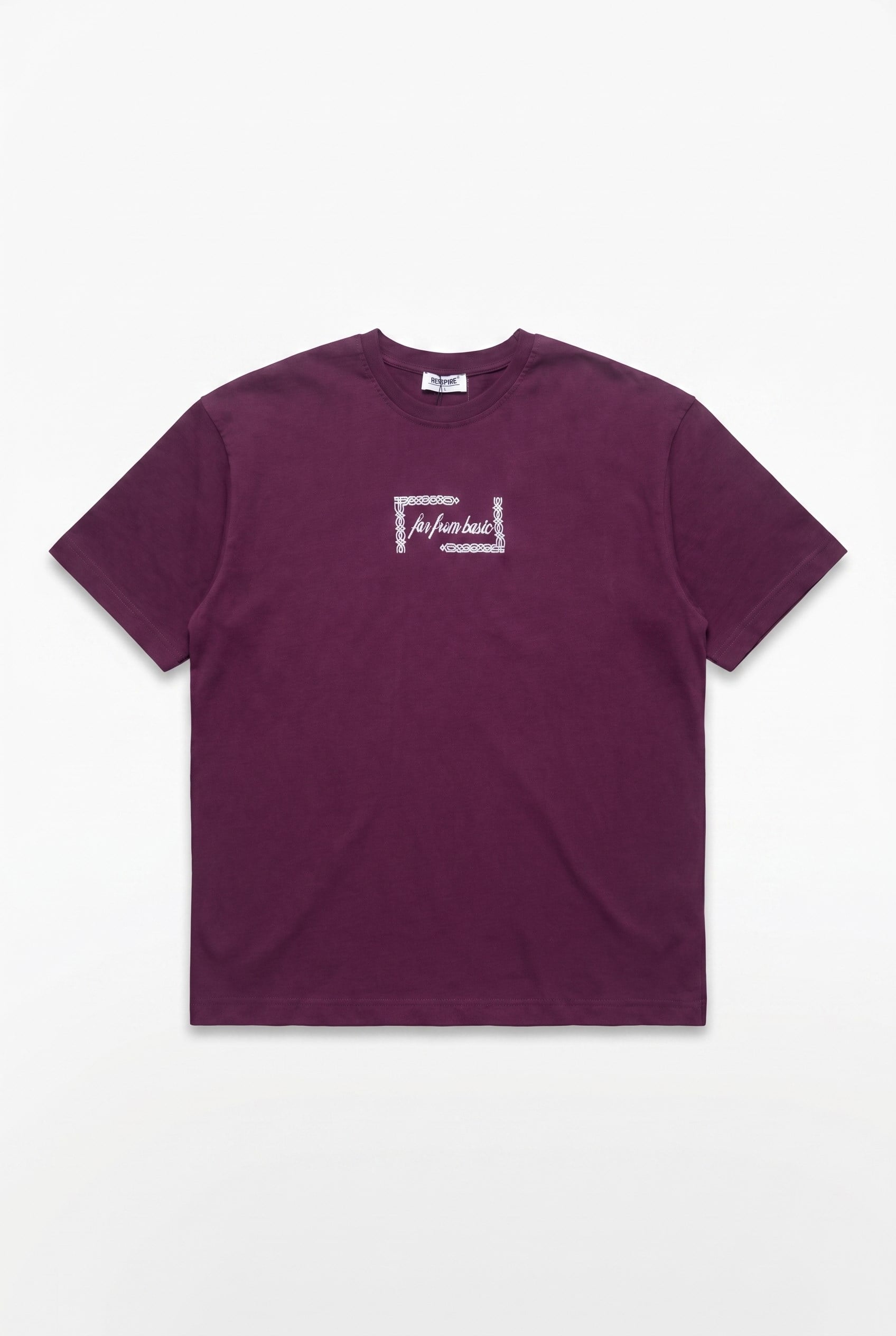 Erkek FFB Vintage Nakışlı Oversize T-Shirt Vişne