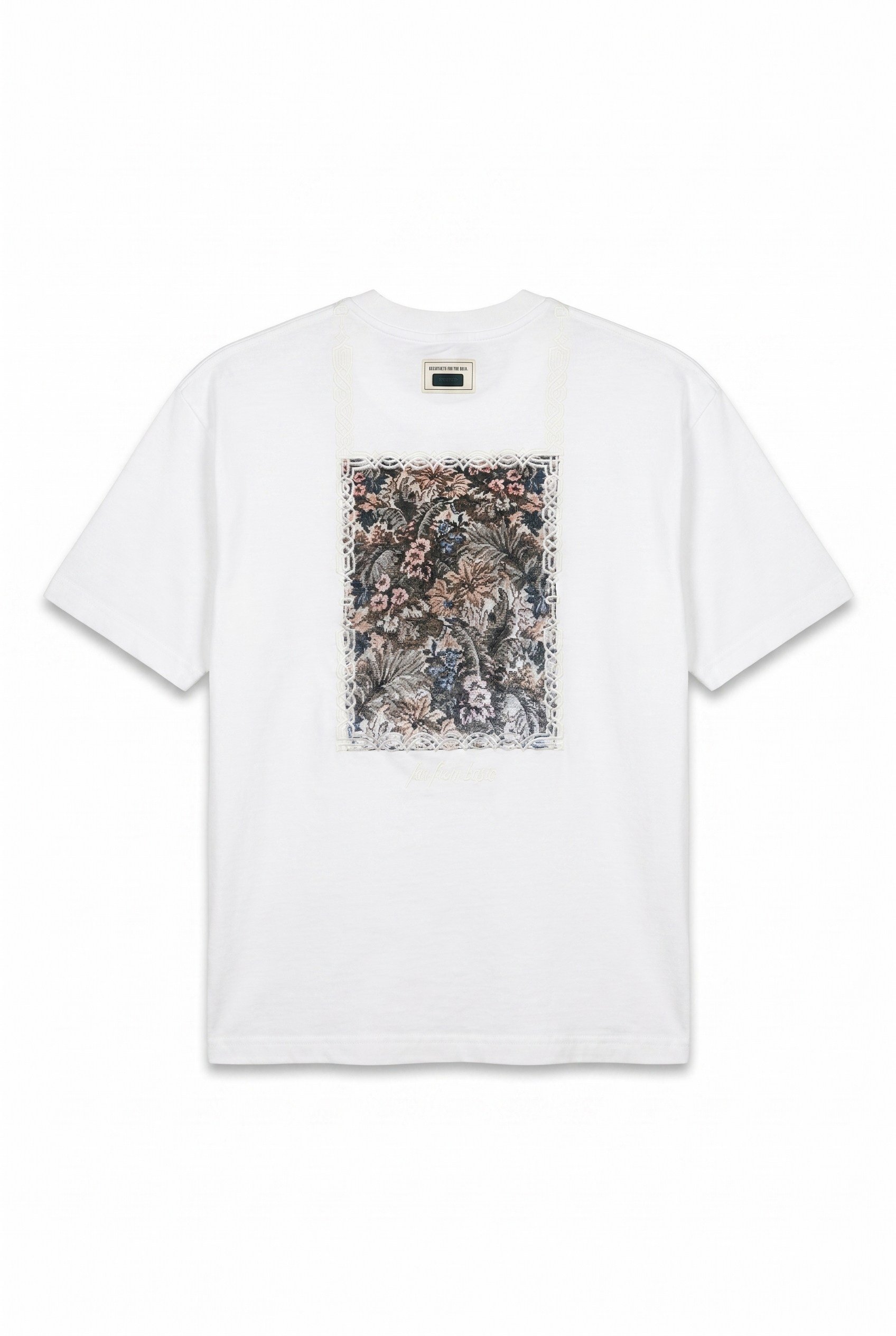 Erkek FFB Vintage Nakışlı Oversize T-Shirt Ekru