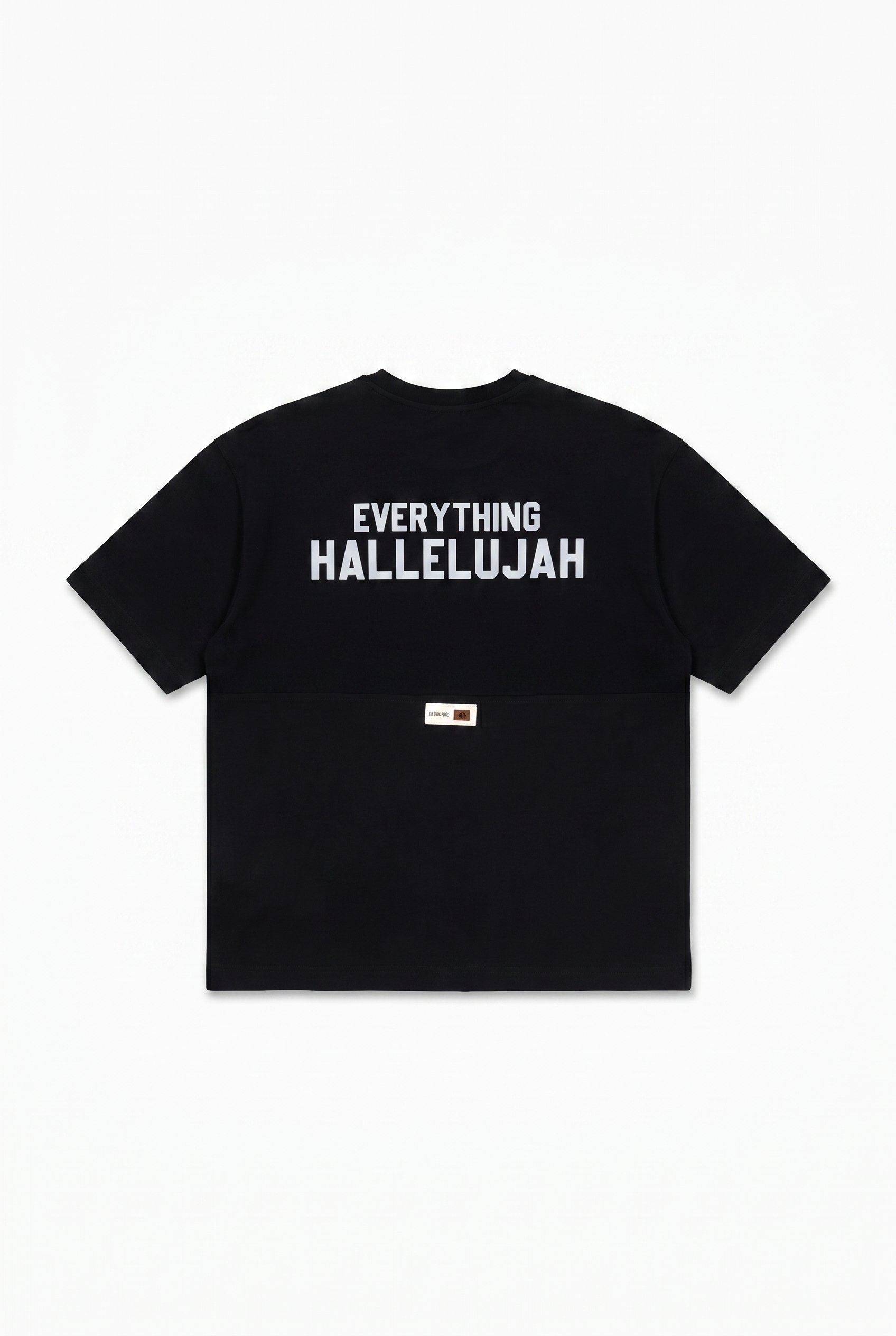 Erkek Hallelujah Baskılı Oversize T-Shirt Siyah