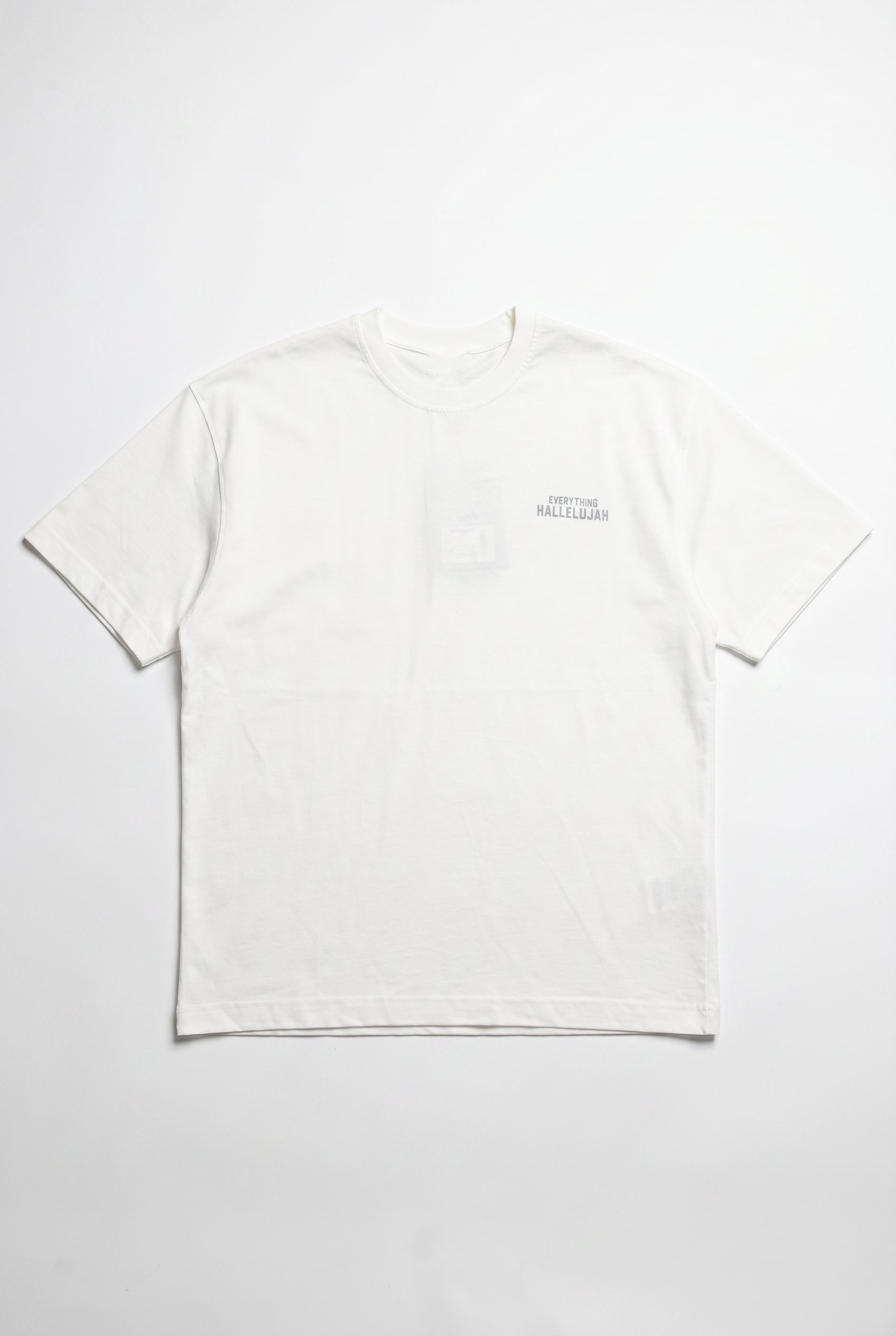 Erkek Hallelujah Baskılı Oversize T-Shirt Ekru