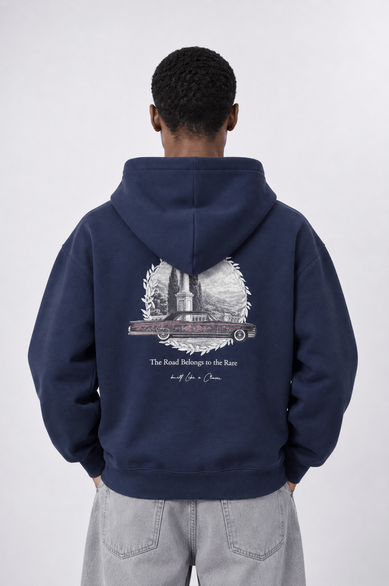 Erkek Lake Como Patch Detaylı Oversize Hoodie Lacivert