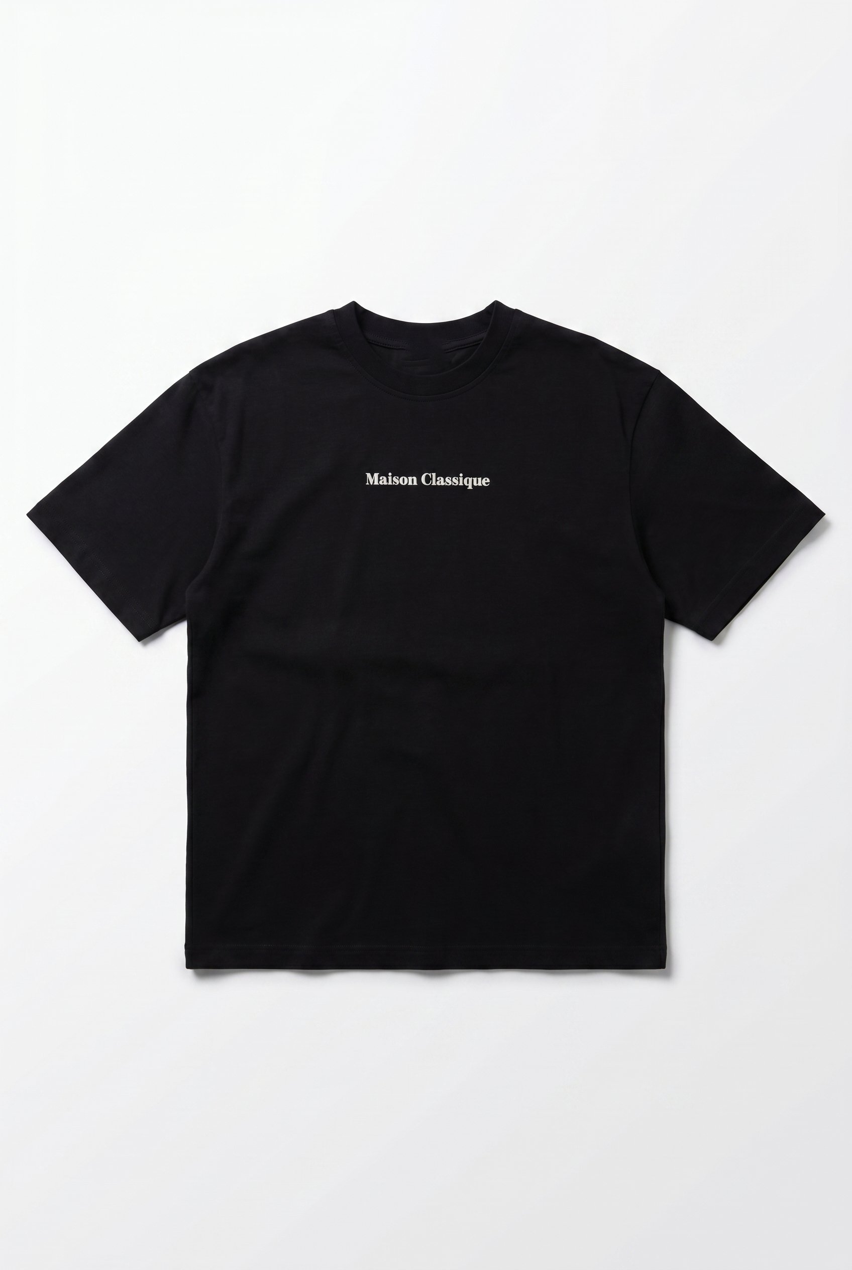 Erkek Maison Baskılı Oversize T-Shirt Siyah