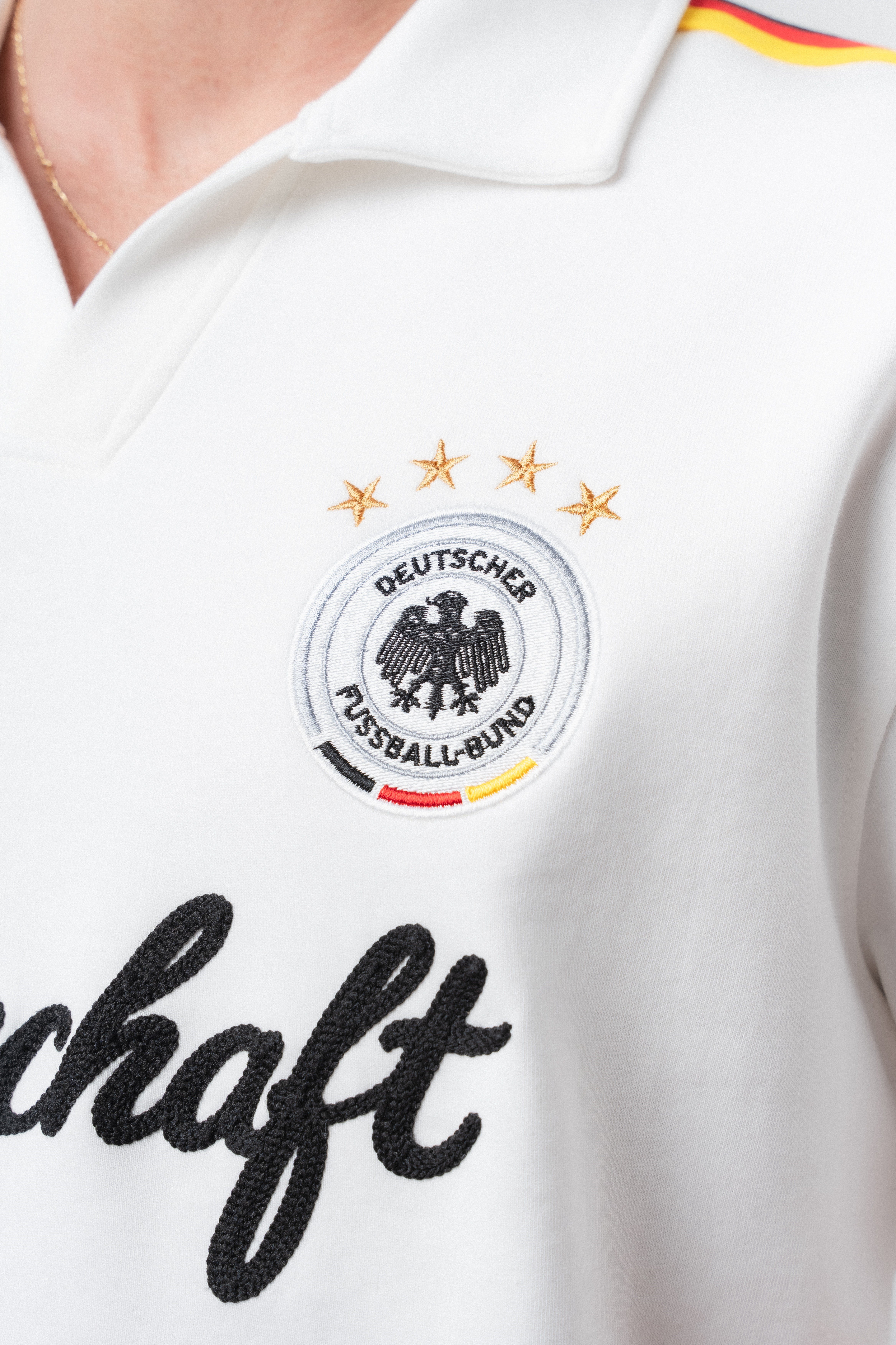 Erkek Mannschaft Dünya Kupası Regular Fit Polo Yaka Taraftar T-Shirt Ekru