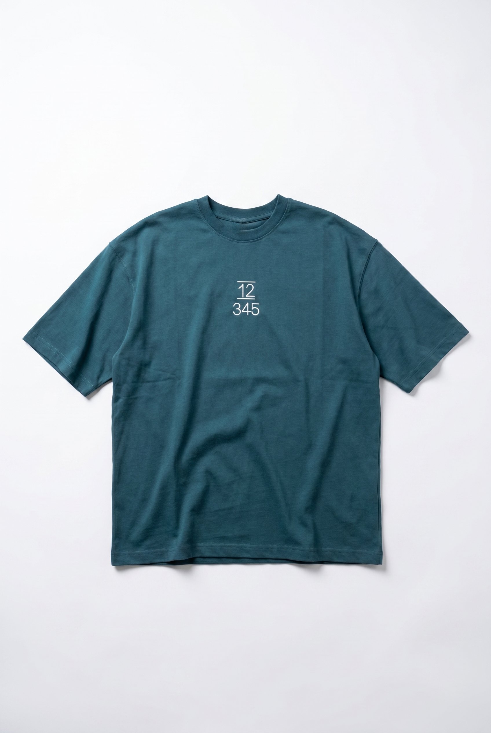 Erkek Nakışlı Oversize T-Shirt Zümrüt