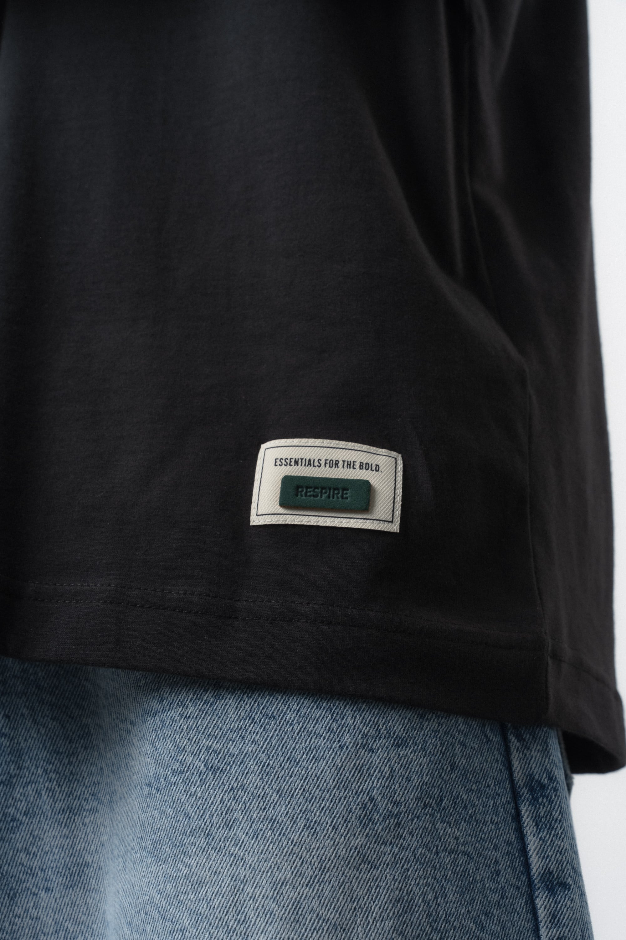 Erkek No Port Baskılı Oversize T-Shirt Siyah