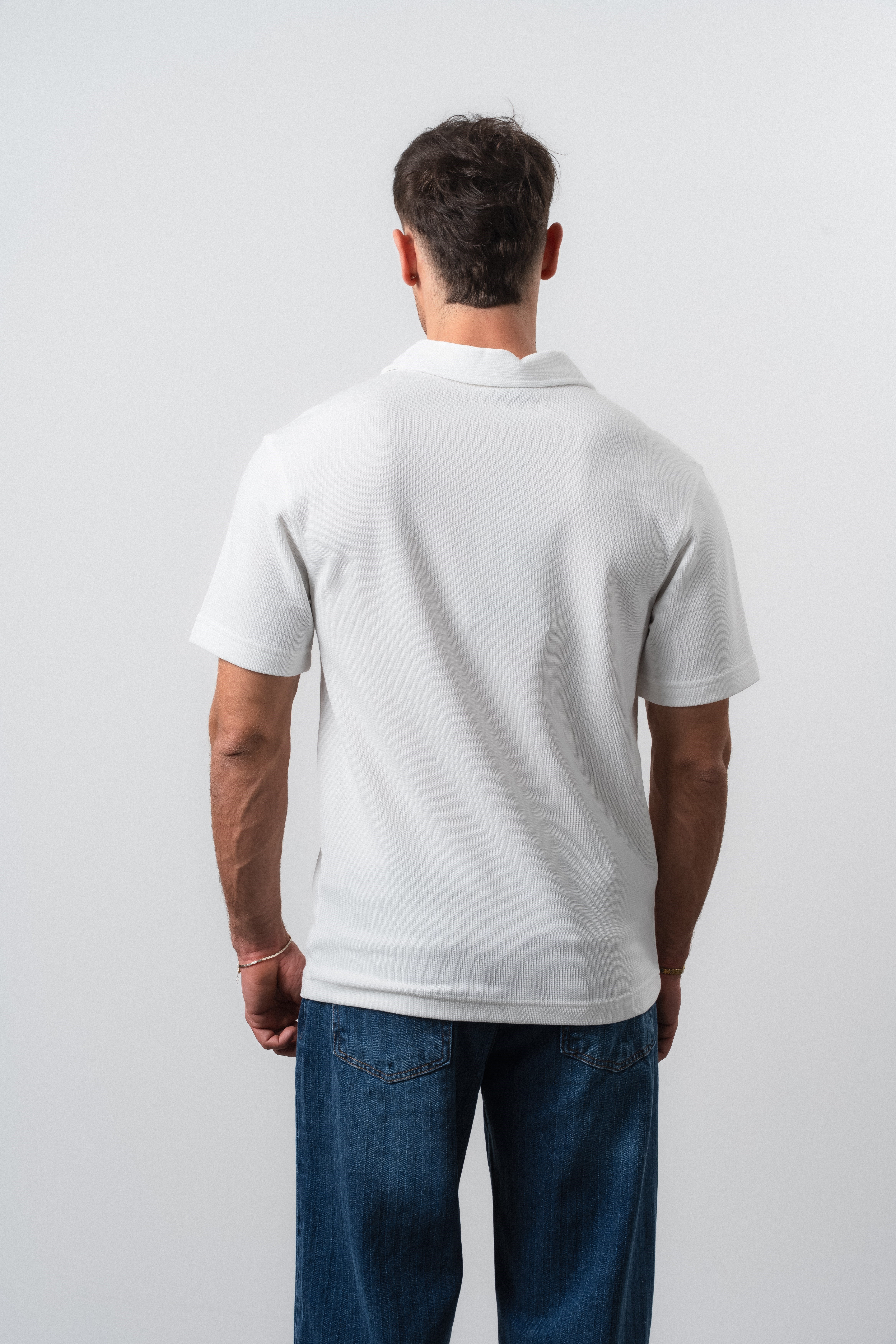 Erkek Original Yazılı Regular Fit Polo Yaka T-Shirt Ekru