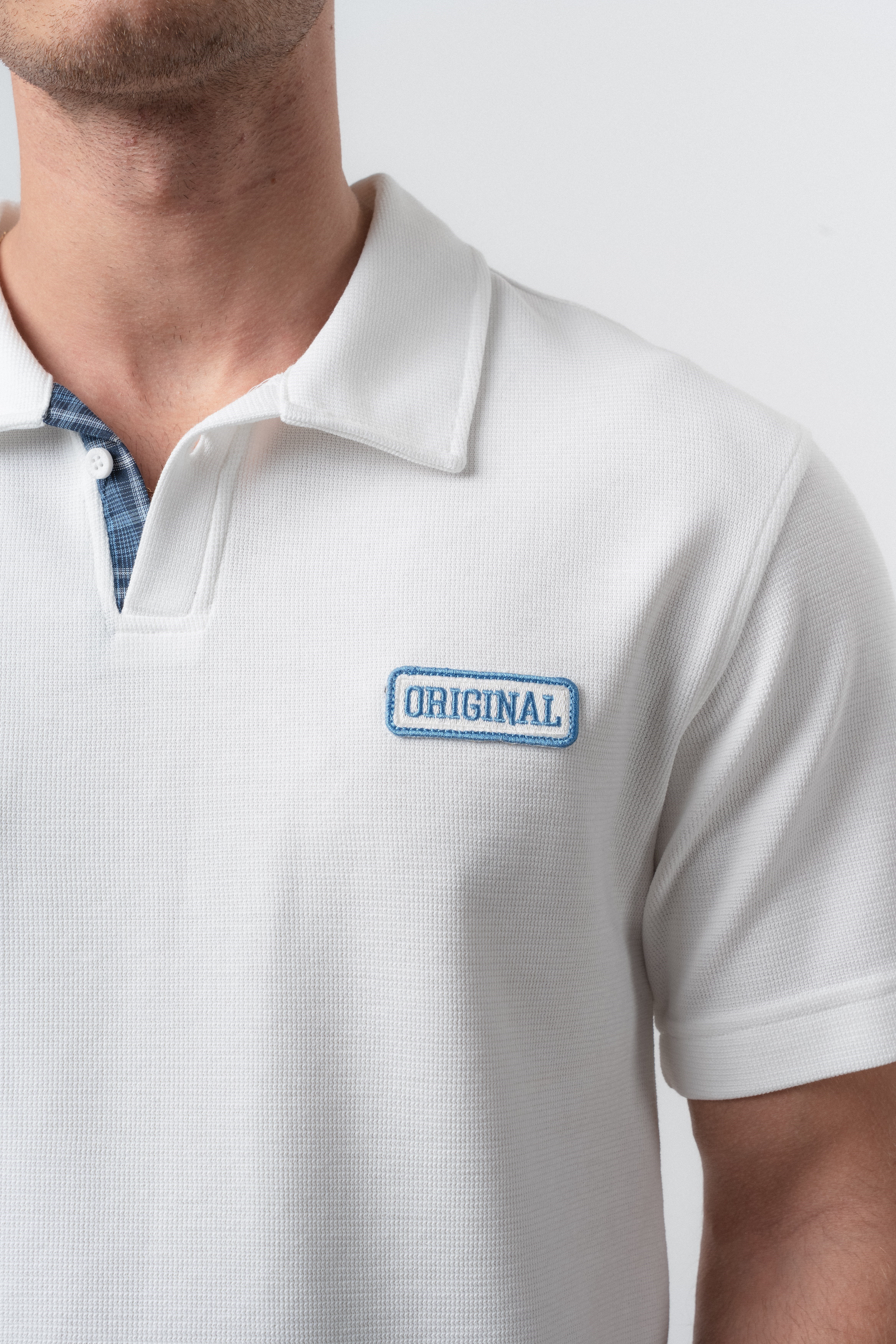 Erkek Original Yazılı Regular Fit Polo Yaka T-Shirt Ekru