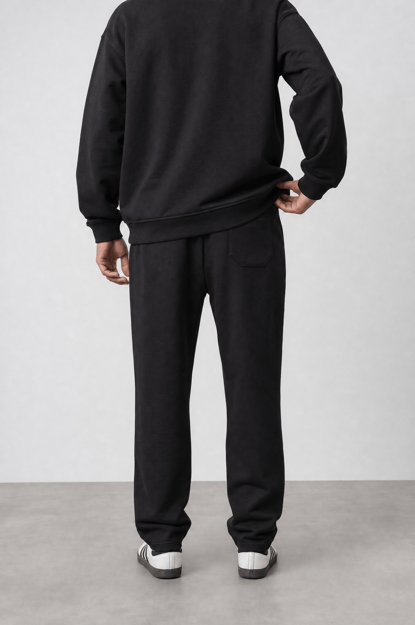 Erkek Respire Basic Baggy Eşofman Altı Siyah
