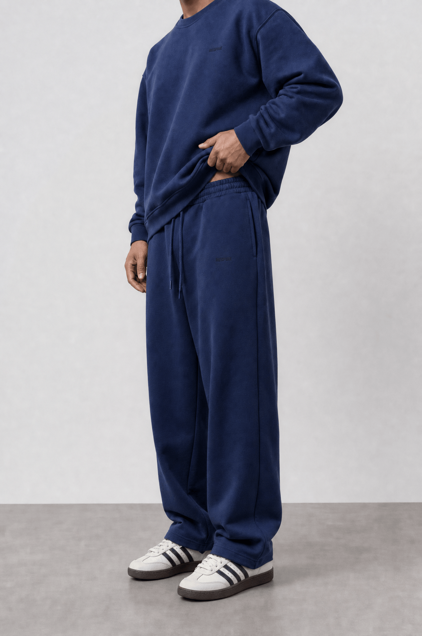 Erkek Respire Basic Baggy Eşofman Altı Lacivert