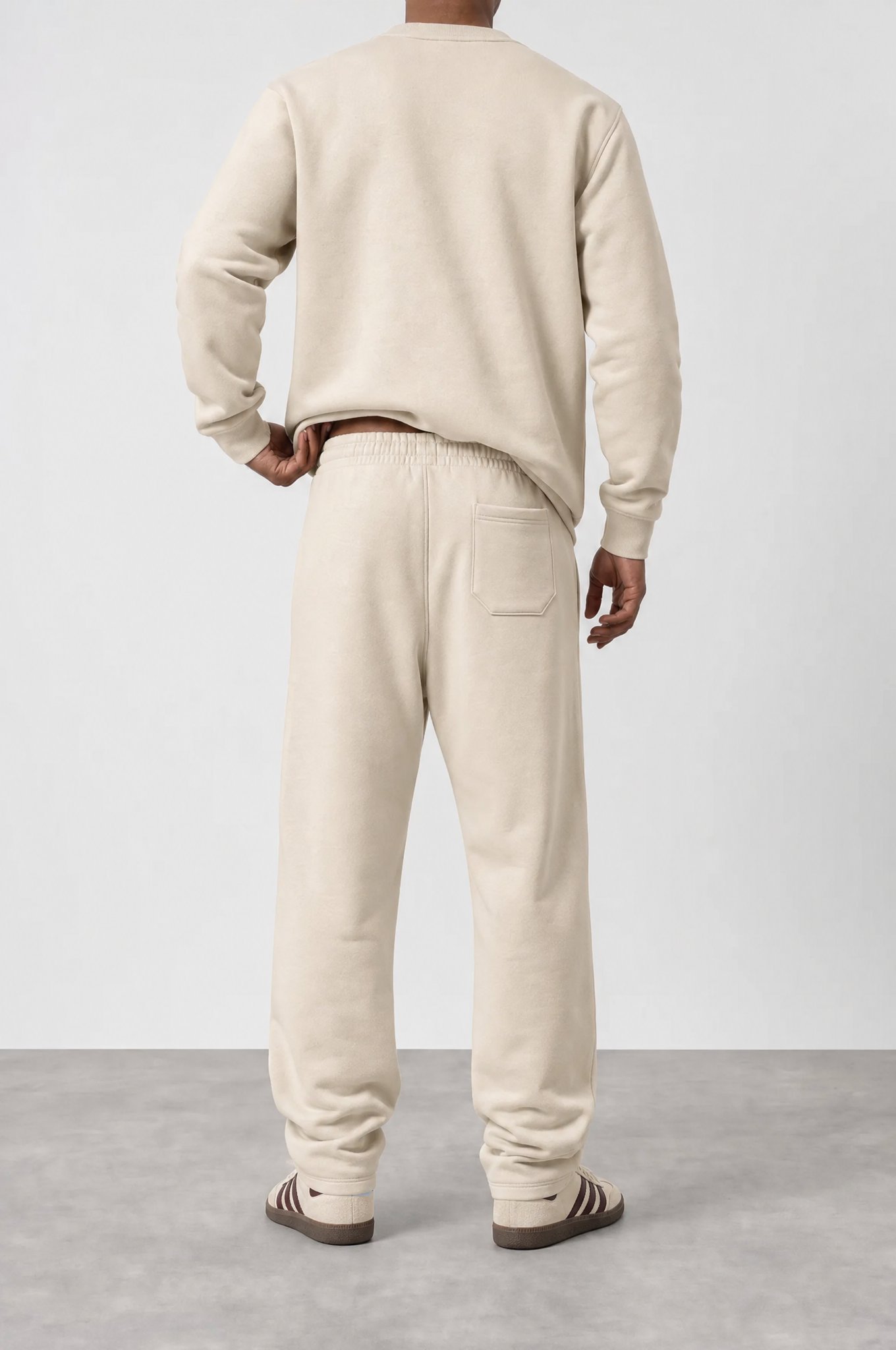 Erkek Respire Basic Baggy Eşofman Altı Bej