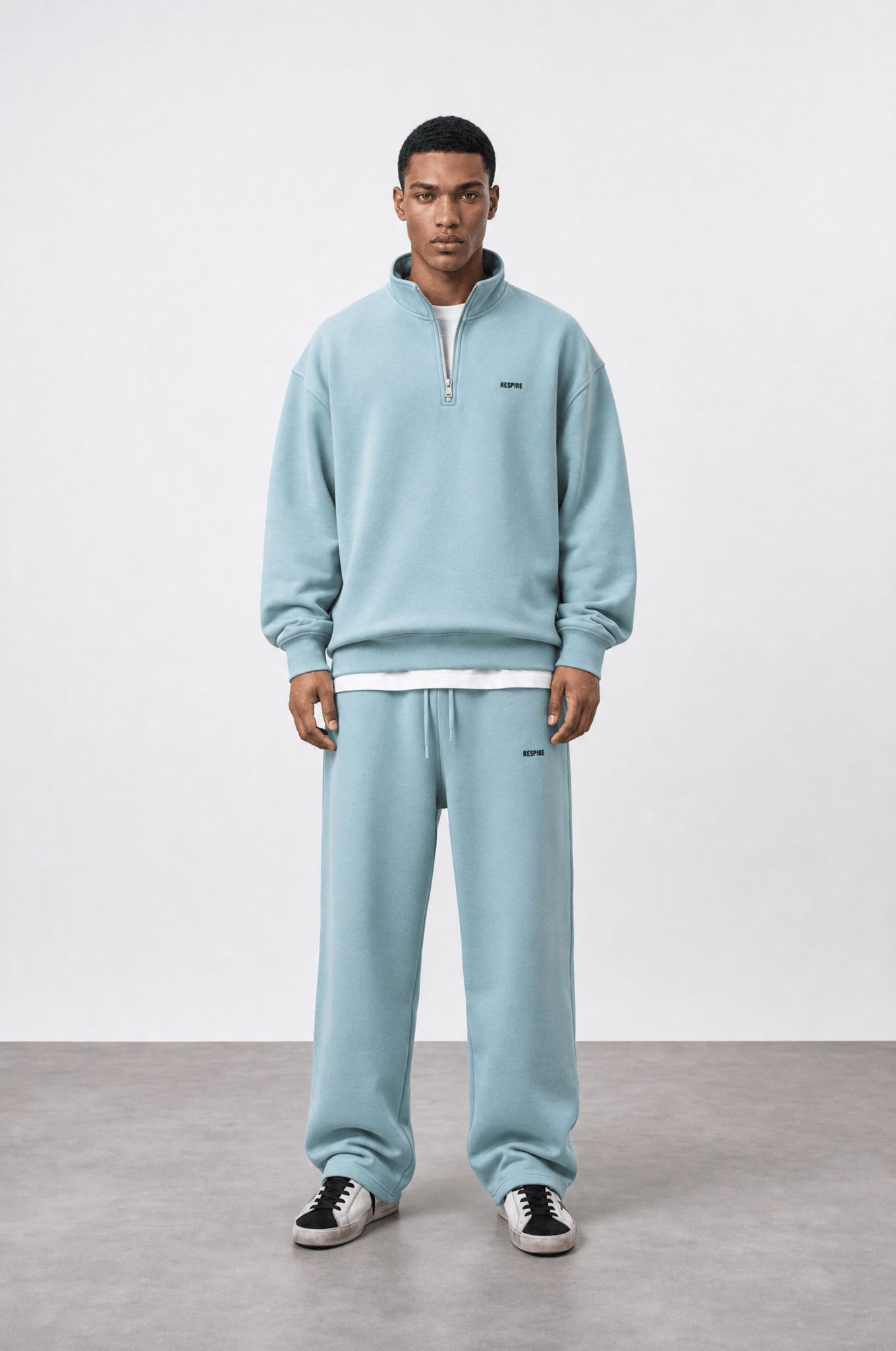 Erkek Respire Basic Half Zip Oversize Sweatshirt Prada