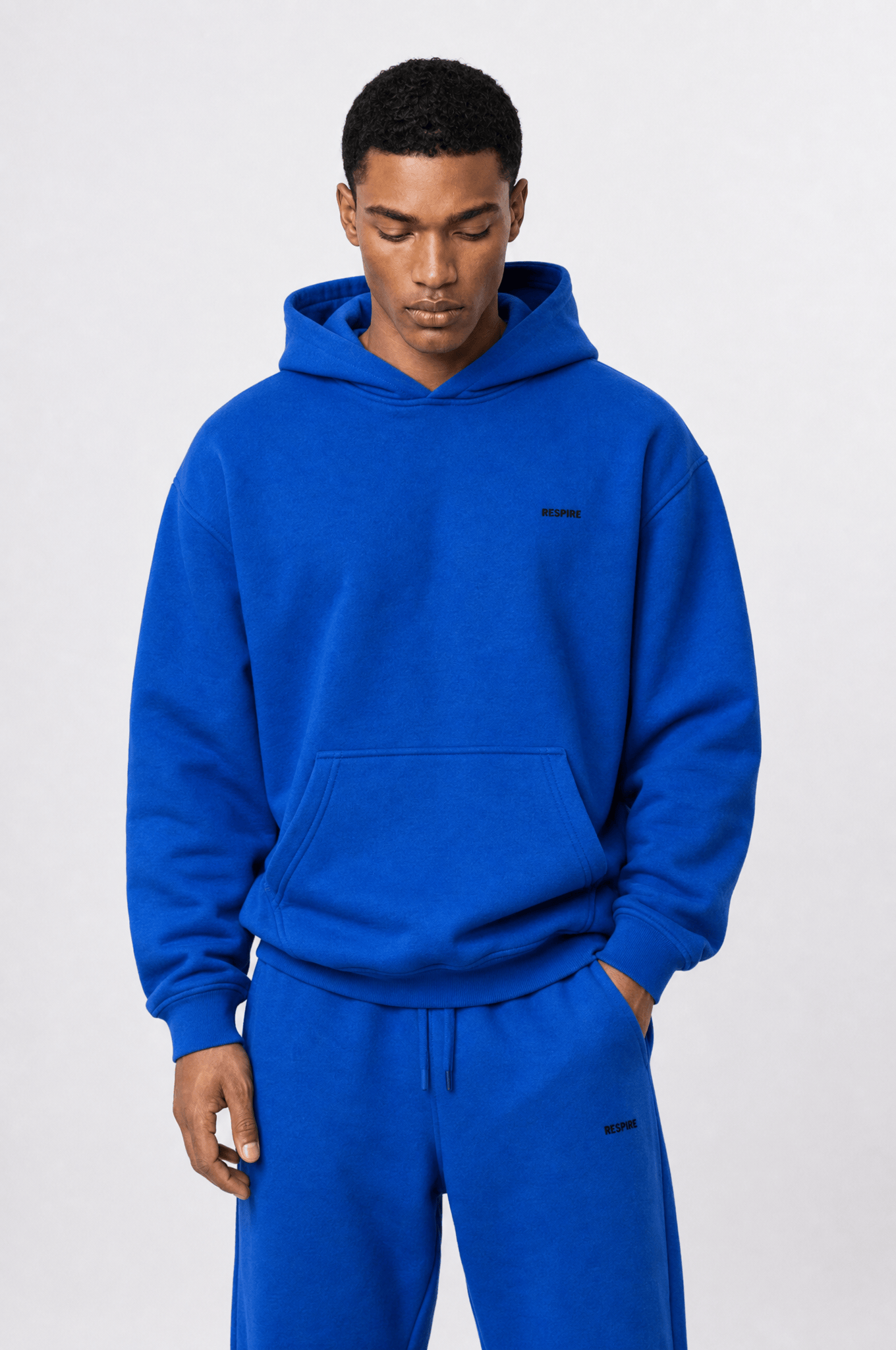 Erkek Respire Basic Oversize Hoodie Saks