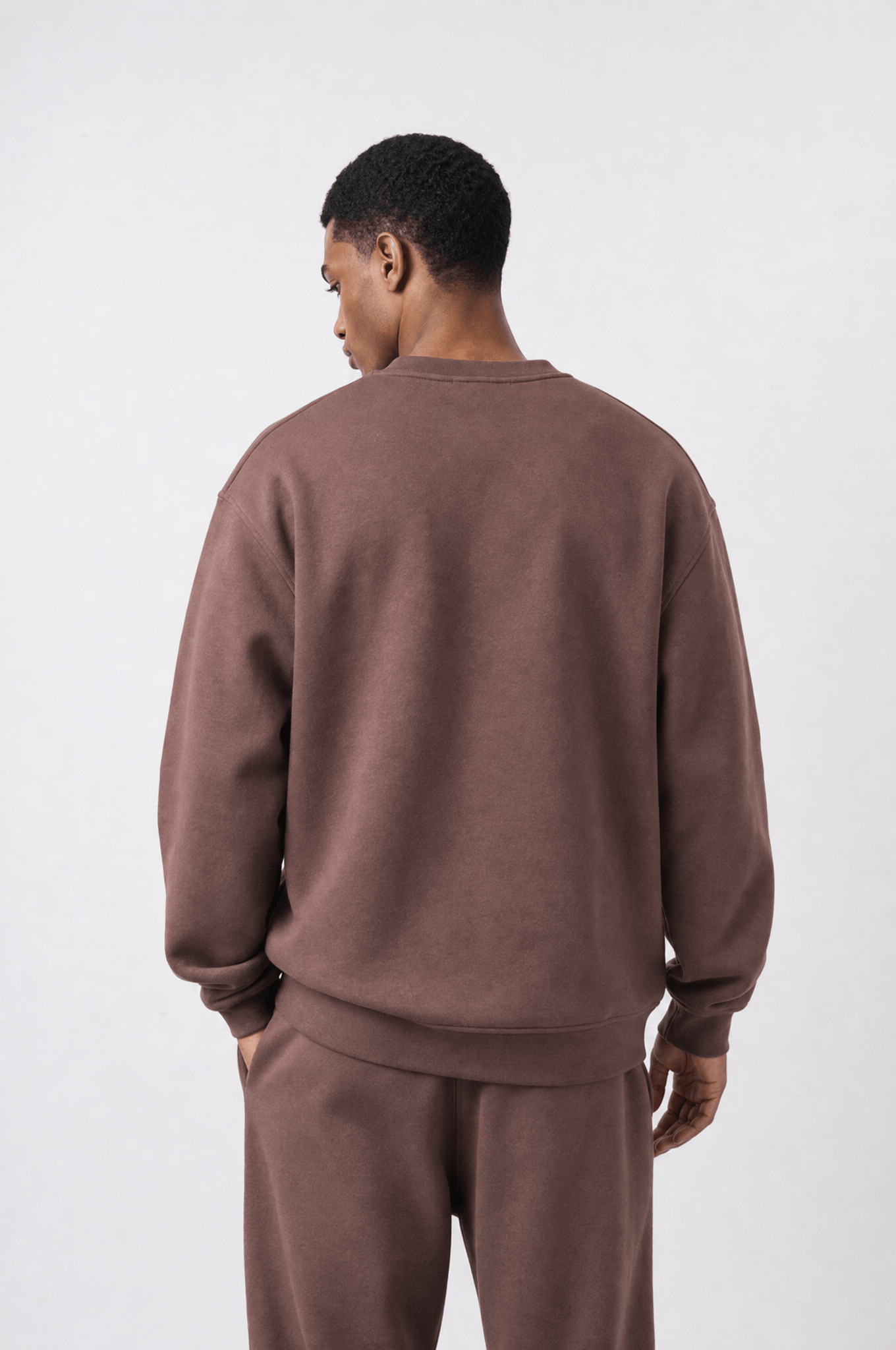 Erkek Respire Basic Oversize Sweatshirt Kakao