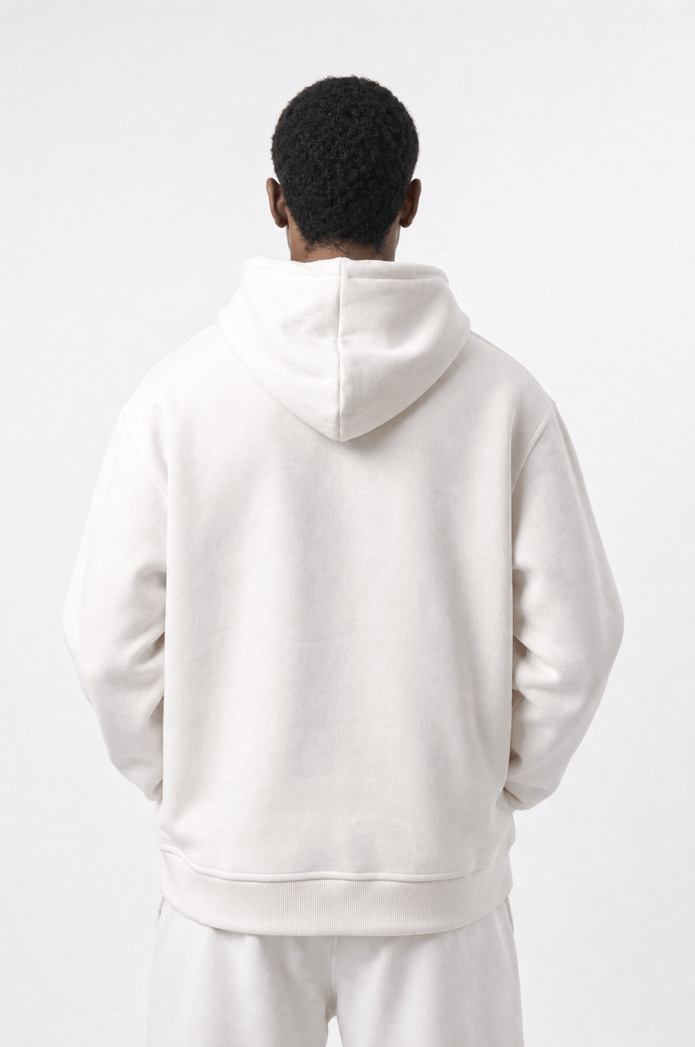 Erkek Respire Basic Oversize Zip Ekru